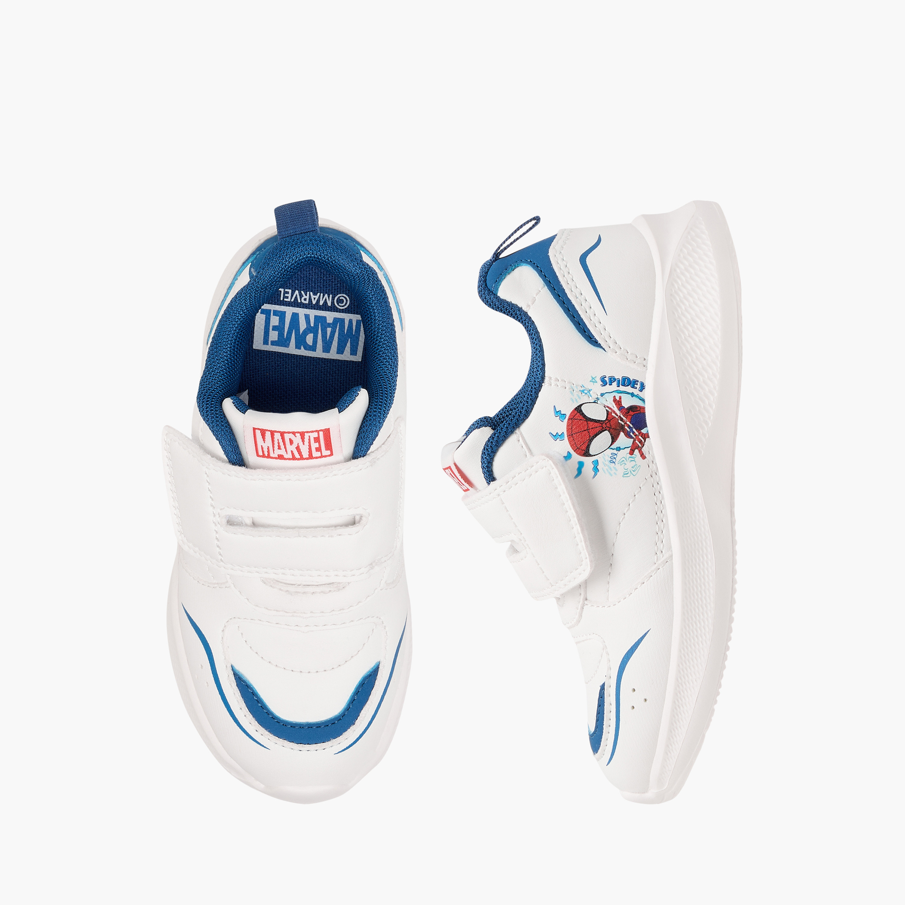 Marvel Spider-Man Print Sneakers with Hook and Loop Closure-boys-shoes-sneakers-image-1