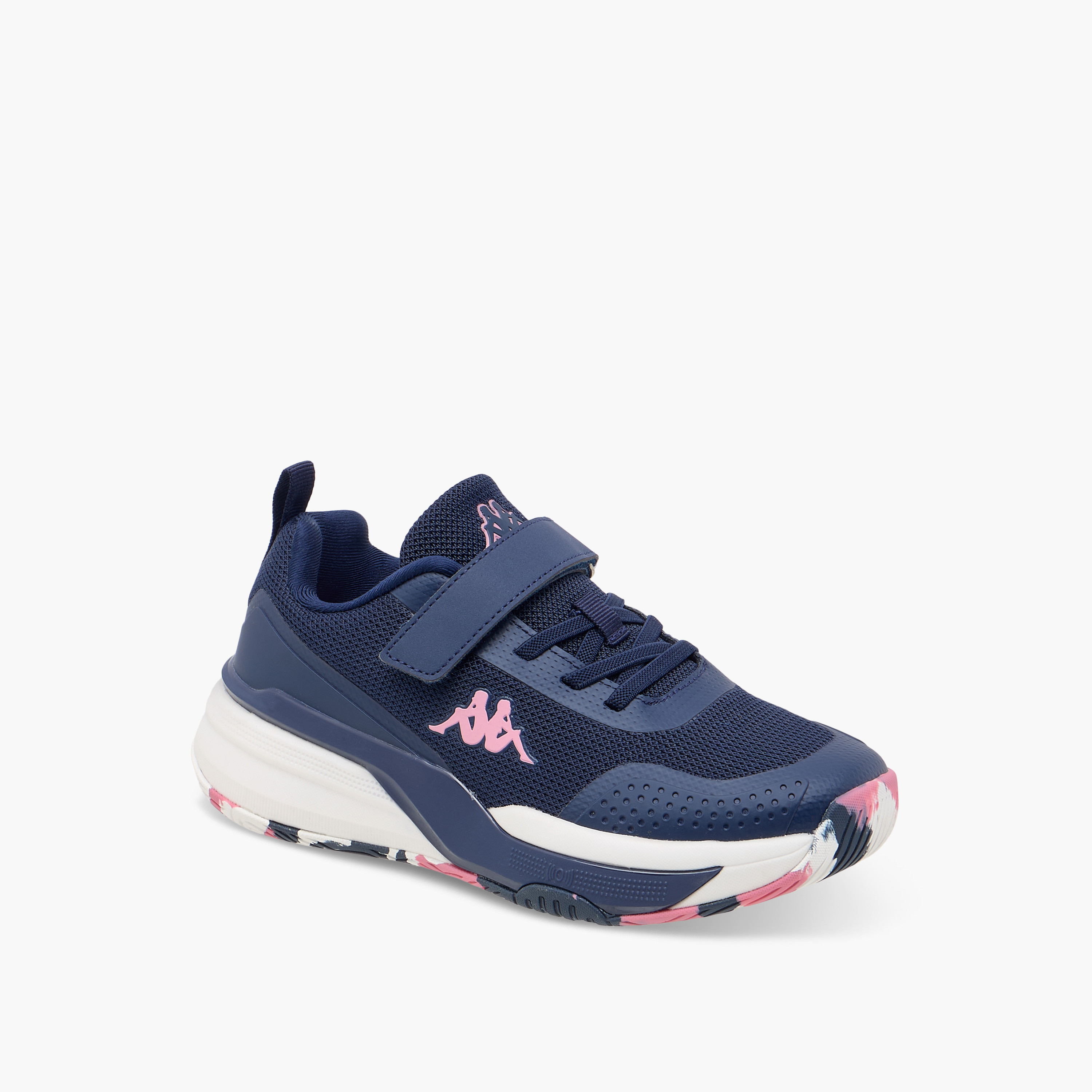 Kappa Girls Logo Print Hook & Loop Padel Shoes-girls-shoes-sports-image-2