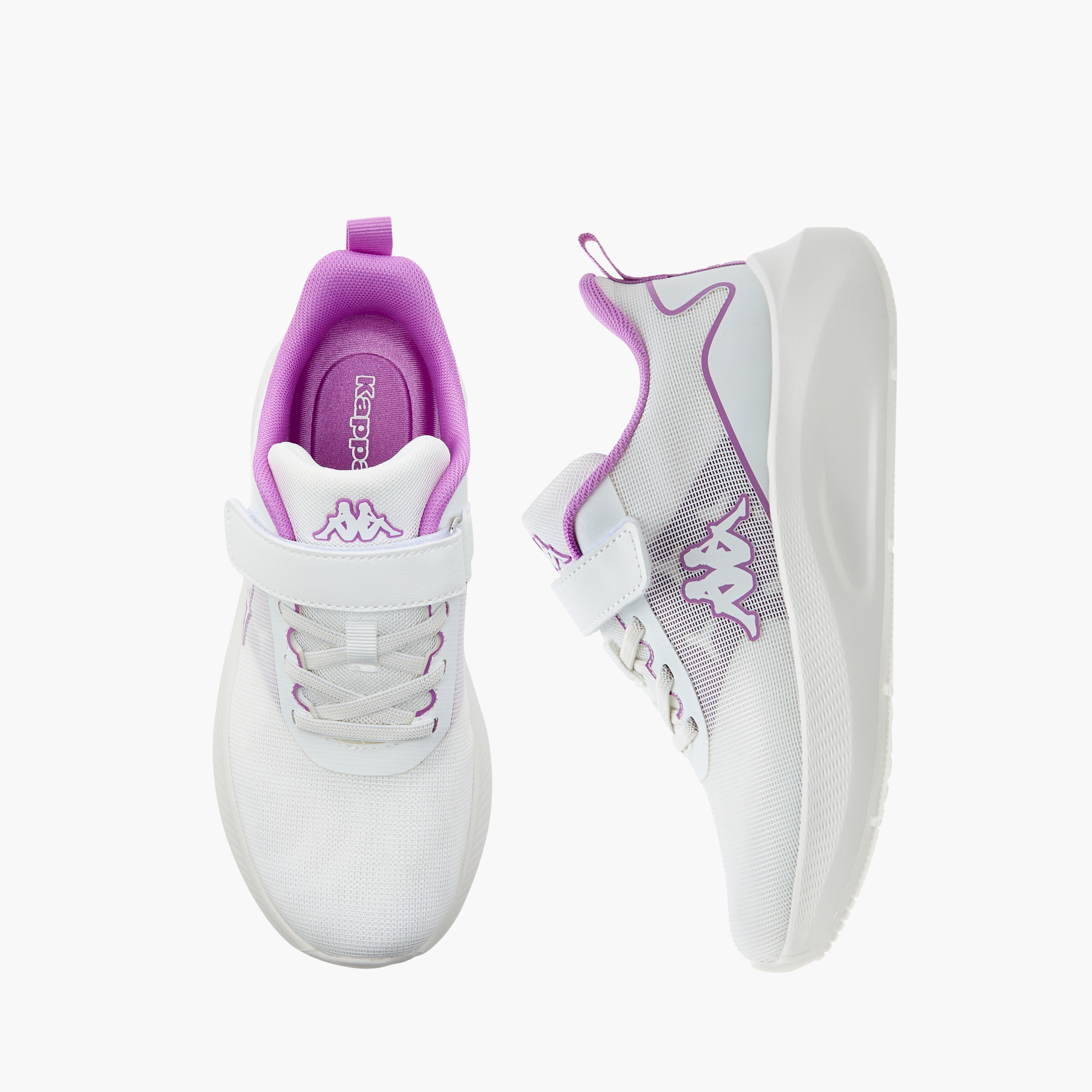 Kappa Girls Logo Detail Hook & Loop Walking Shoes-girls-shoes-sneakers-image-1