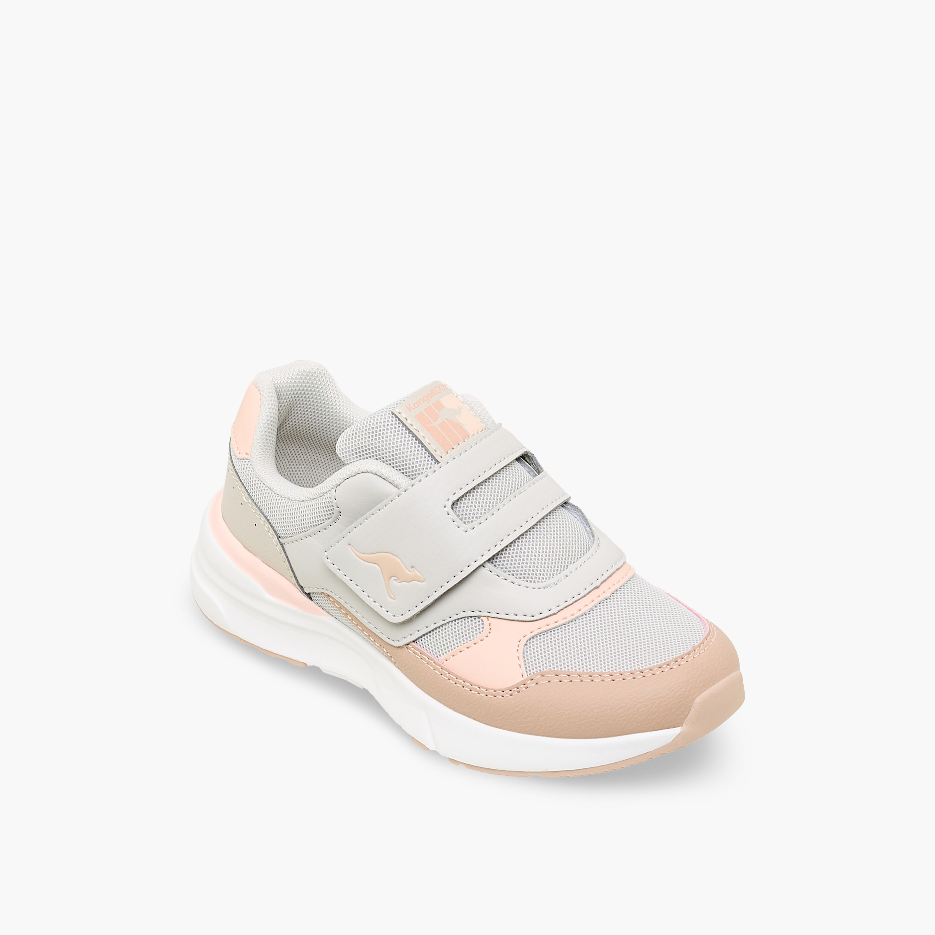KangaROOS Kids' Panelled School Shoes with Hook and Loop Closure-girls-shoes-sports-image-2