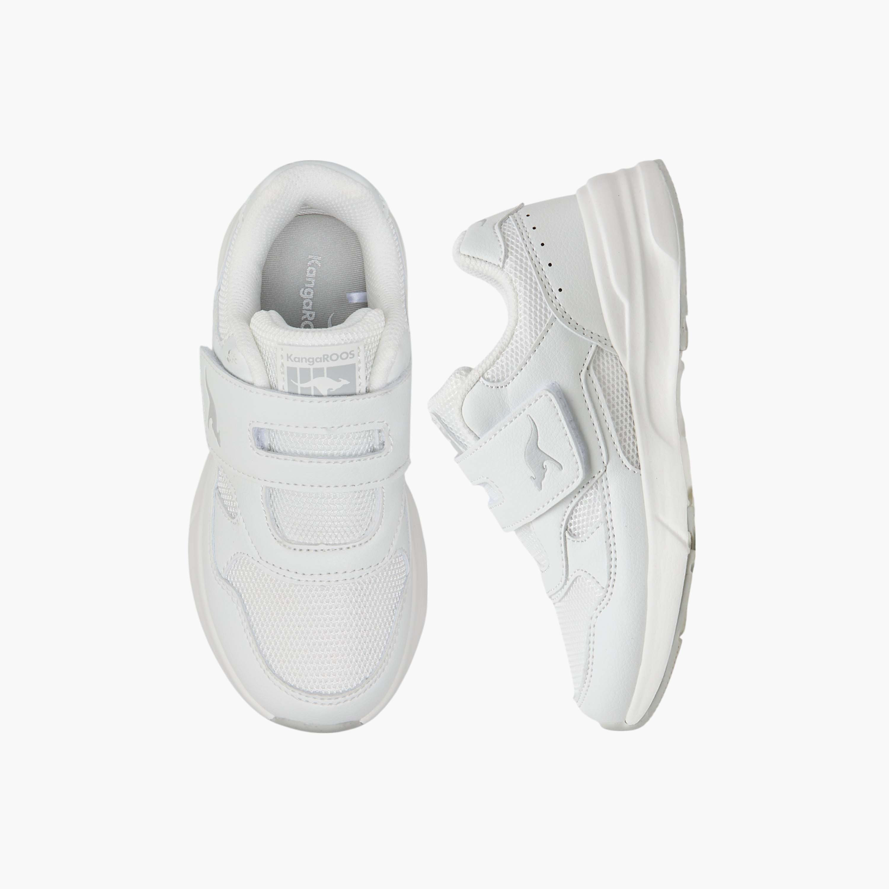 KangaROOS Kids' Panelled School Shoes with Hook and Loop Closure-girls-shoes-schoolshoes-image-1
