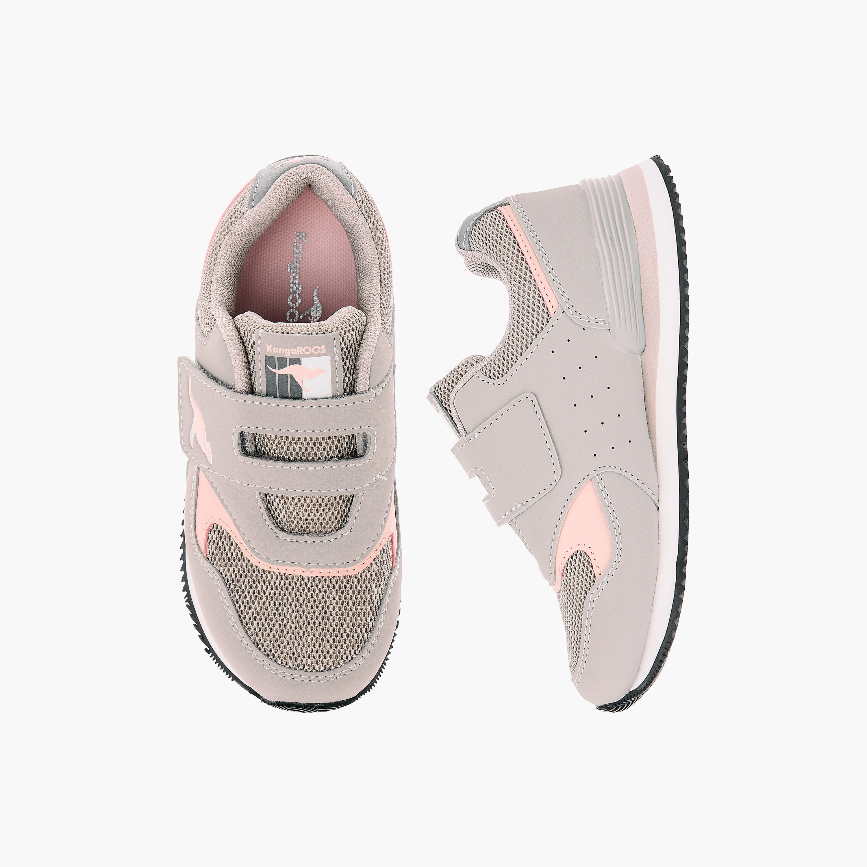 حذاء سنيكرز بشريط إغلاق وشعار للفتيات من كانجاروس-girls-shoes-sneakers-image-1