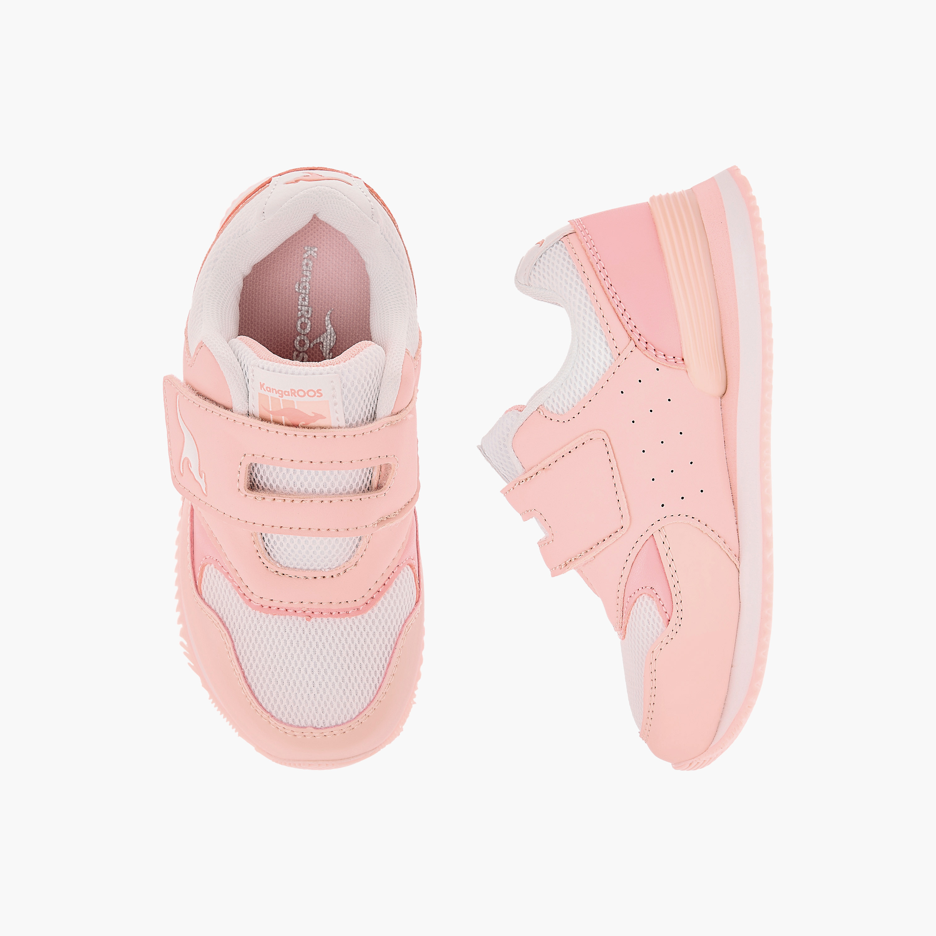 حذاء سنيكرز بشريط إغلاق وشعار للفتيات من كانجاروس-girls-shoes-sneakers-image-1