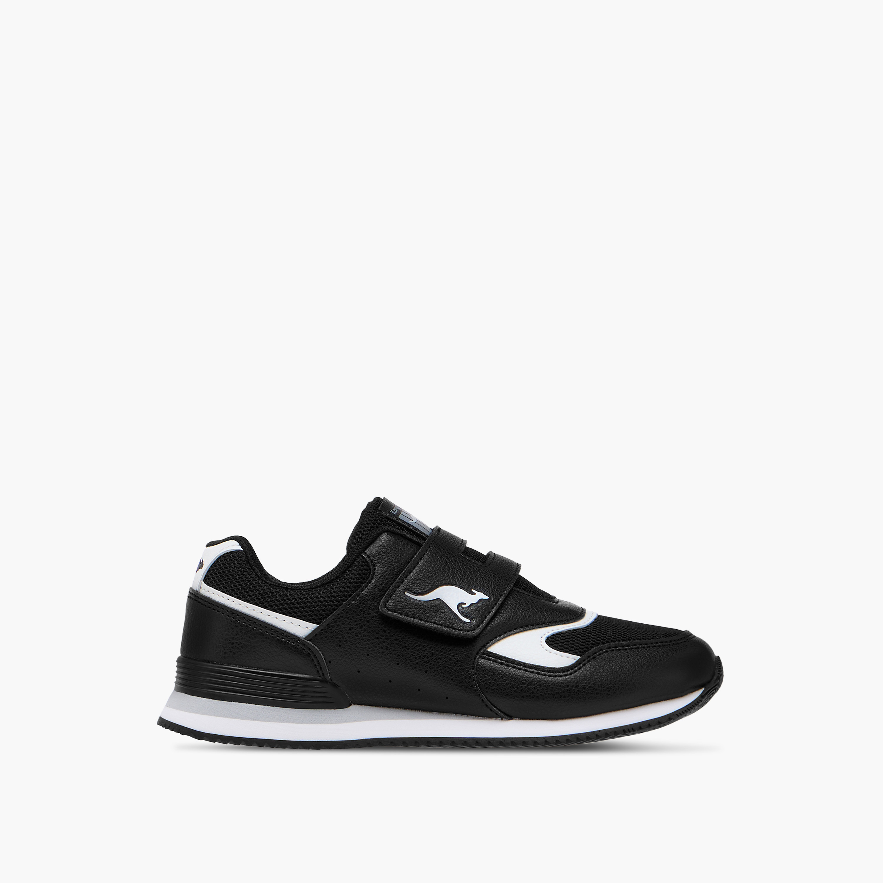 KangaROOS Girls' Panelled Sports Shoes with Hook and Loop Closure-girls-shoes-sneakers-image-3