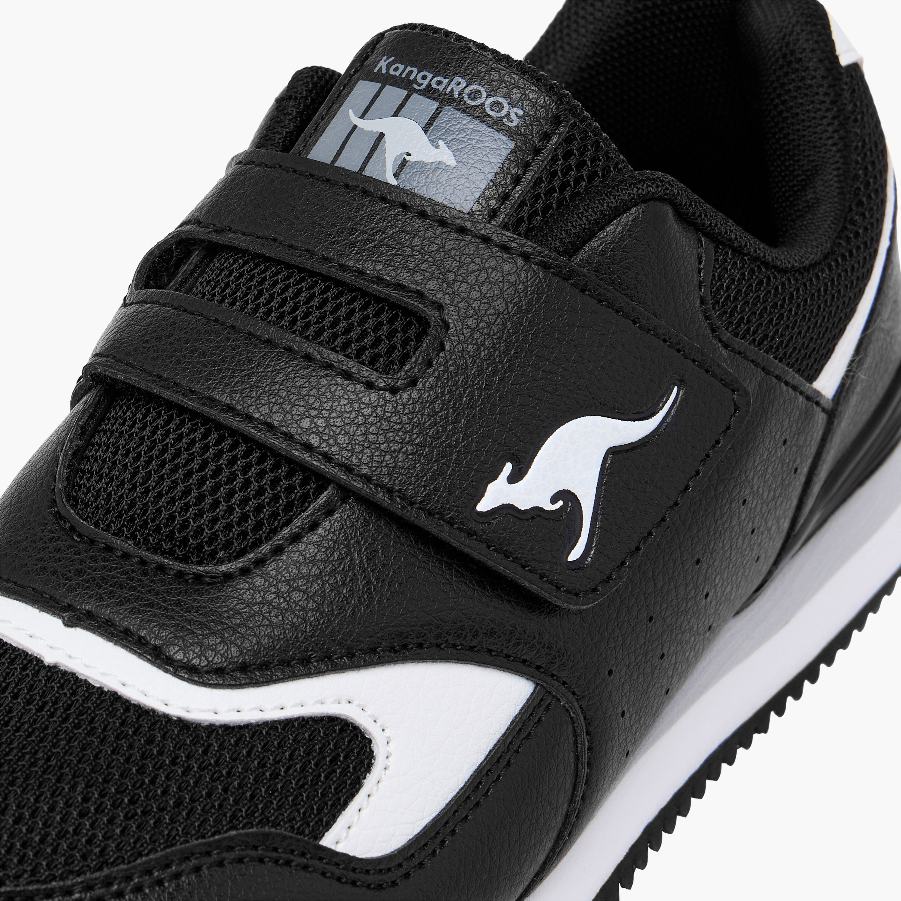KangaROOS Girls' Panelled Sports Shoes with Hook and Loop Closure-girls-shoes-sneakers-image-4