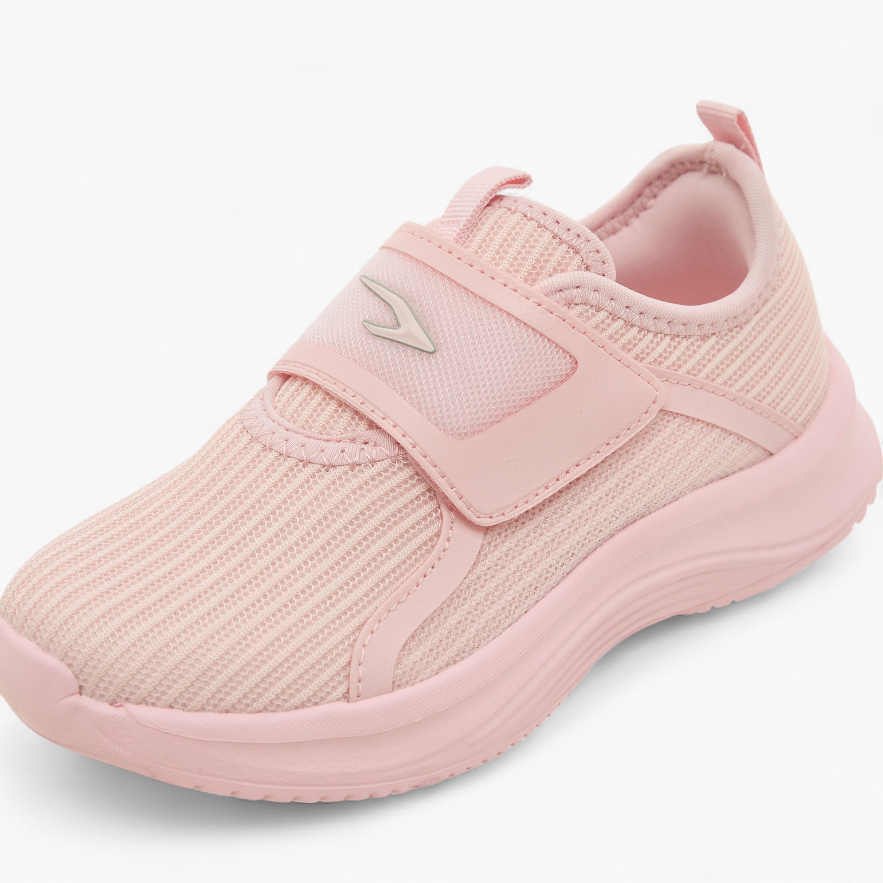 Dash Girls Logo Detail Hook & Loop Walking Shoes-girls-shoes-sports-image-4