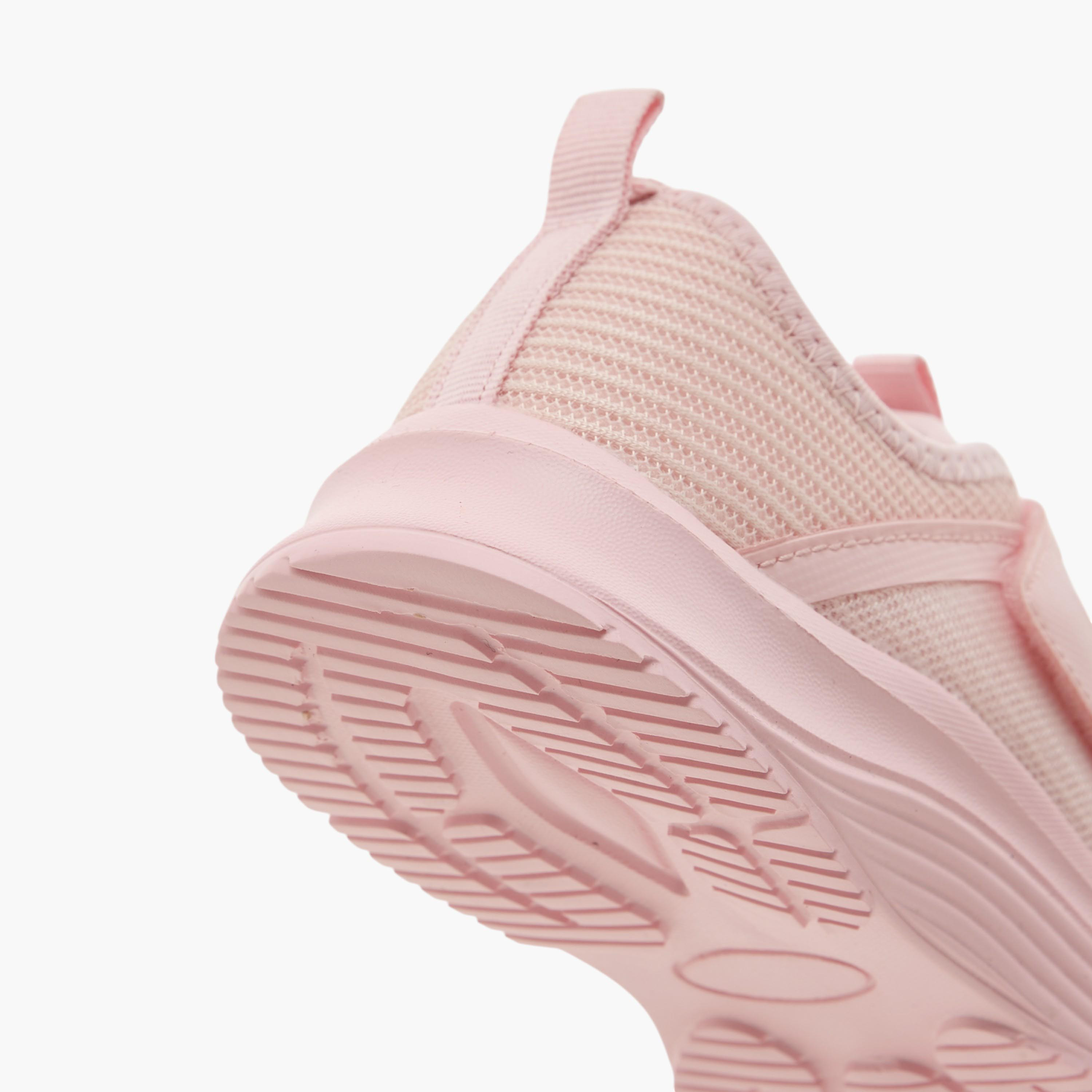 Dash Girls Logo Detail Hook & Loop Walking Shoes-girls-shoes-sports-image-10