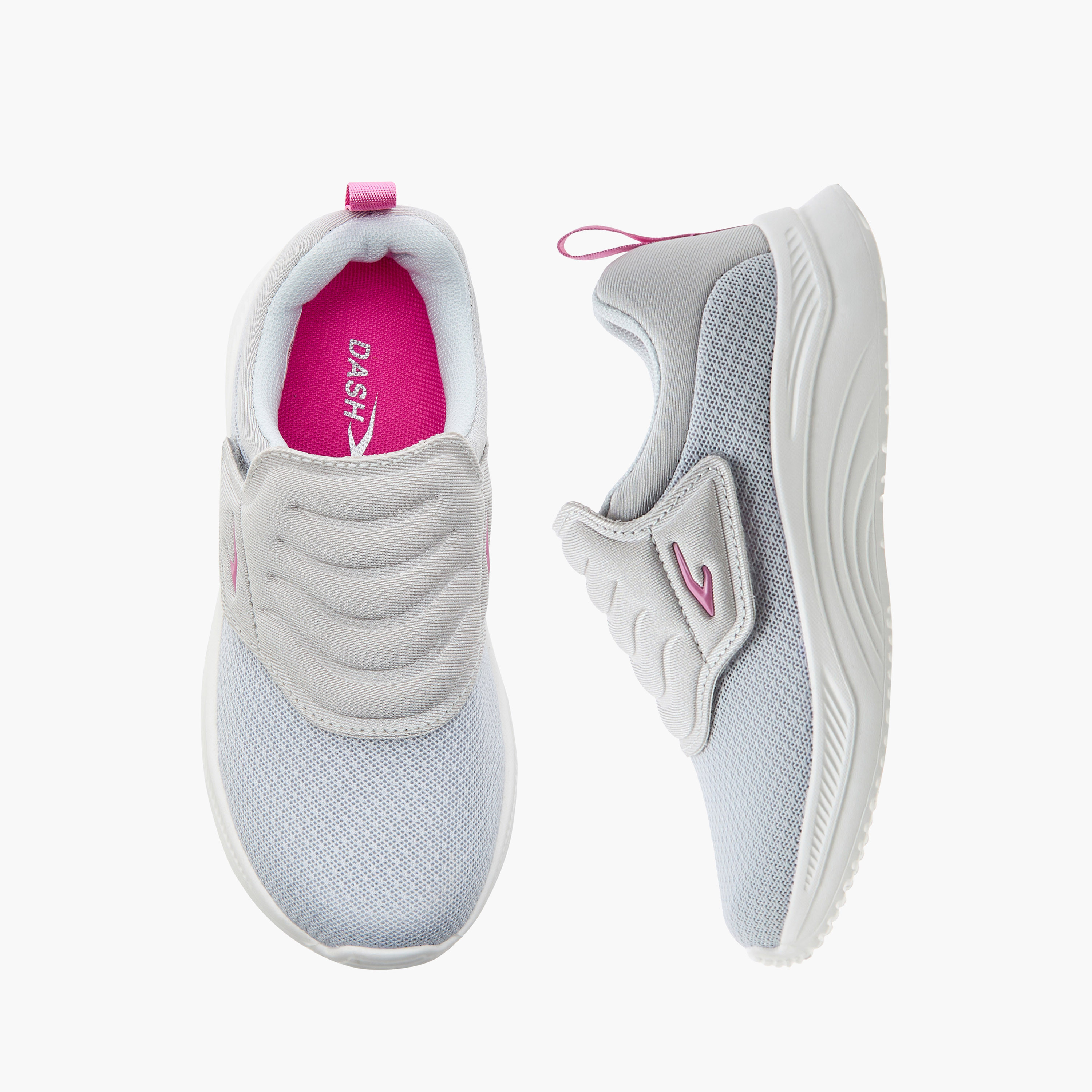Dash Textured Sneakers Hook and Loop Closure-girls-shoes-sneakers-image-1