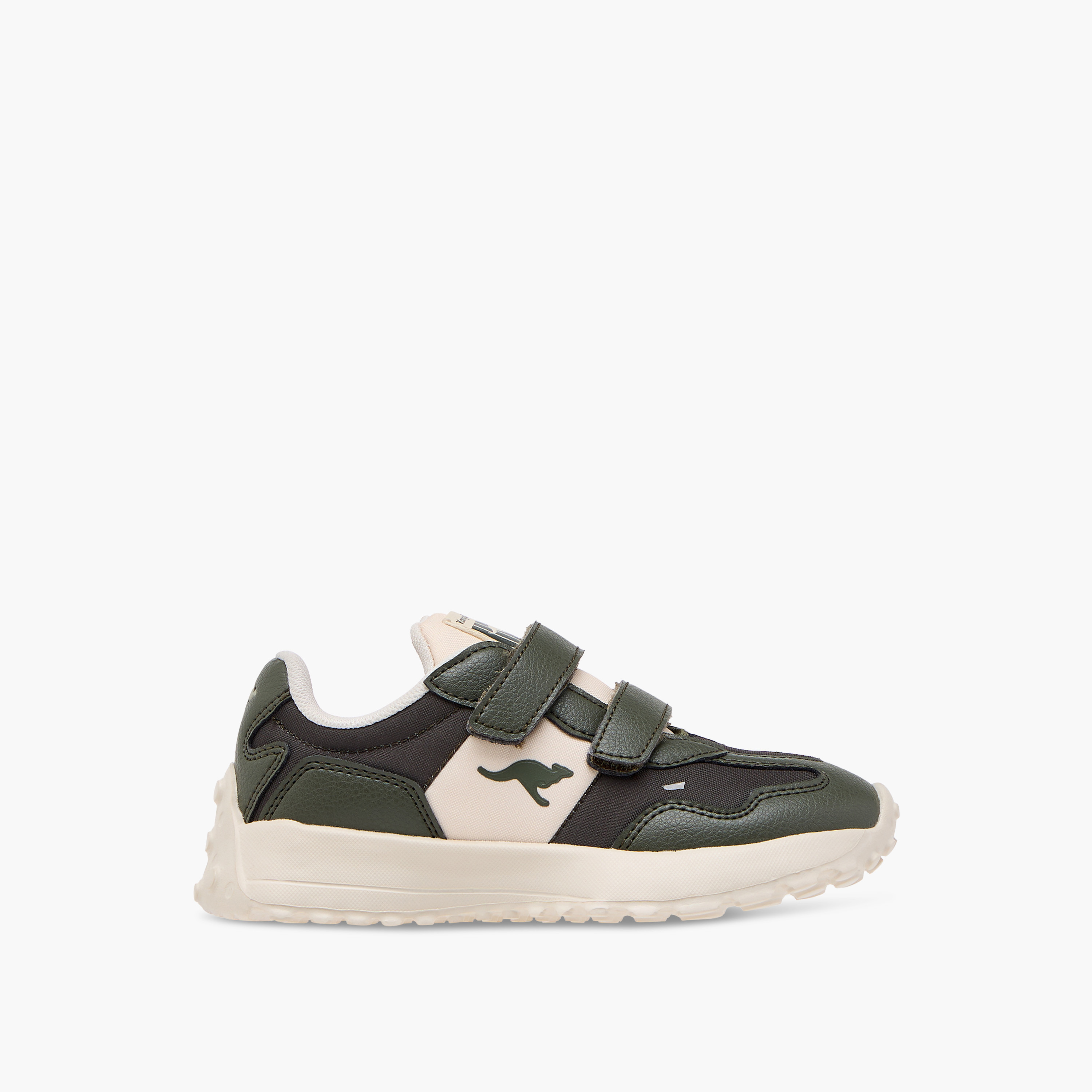 KangaROOS Boys' Panelled Sneakers with Hook and Loop Closure-boys-shoes-sneakers-image-3