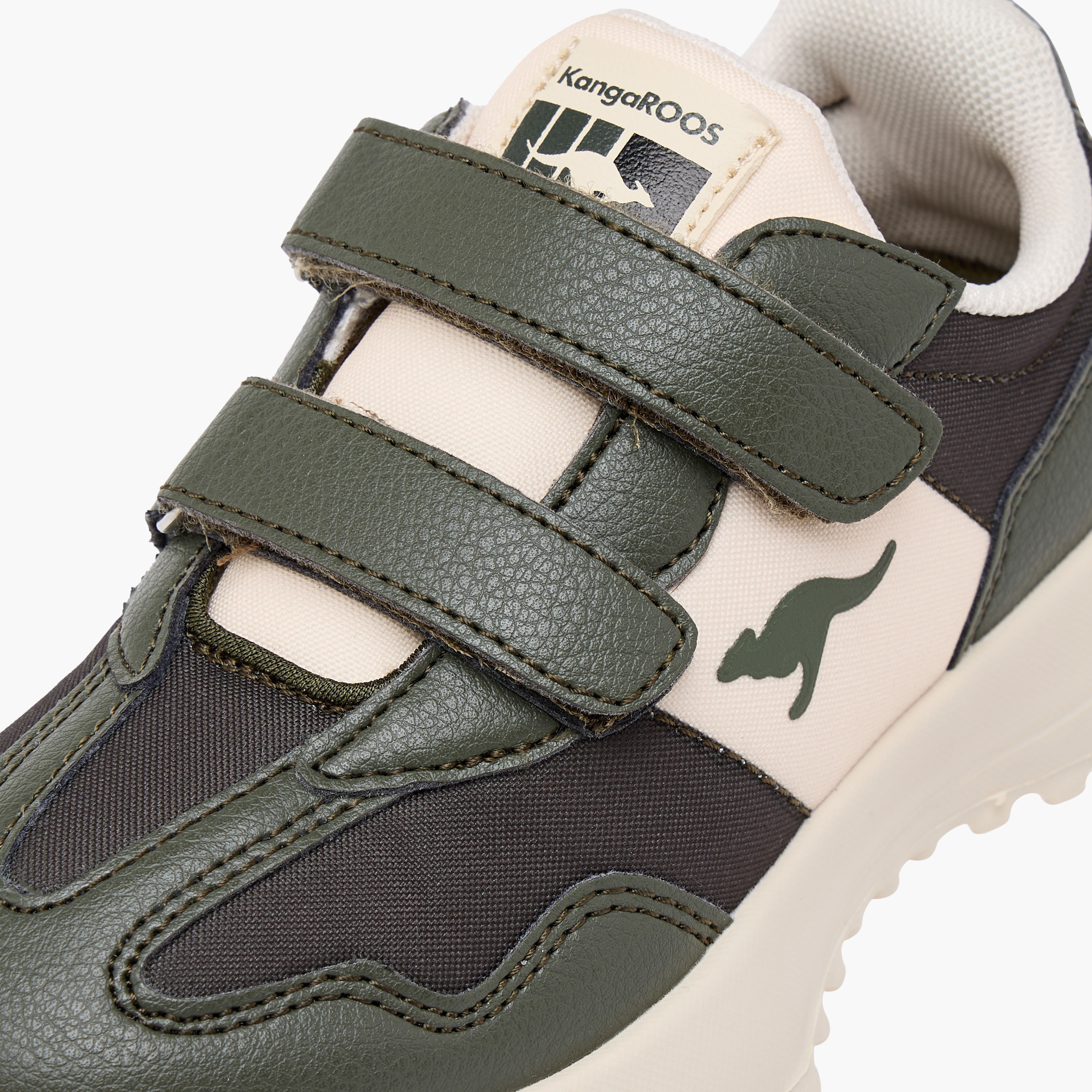 KangaROOS Boys' Panelled Sneakers with Hook and Loop Closure-boys-shoes-sneakers-image-4