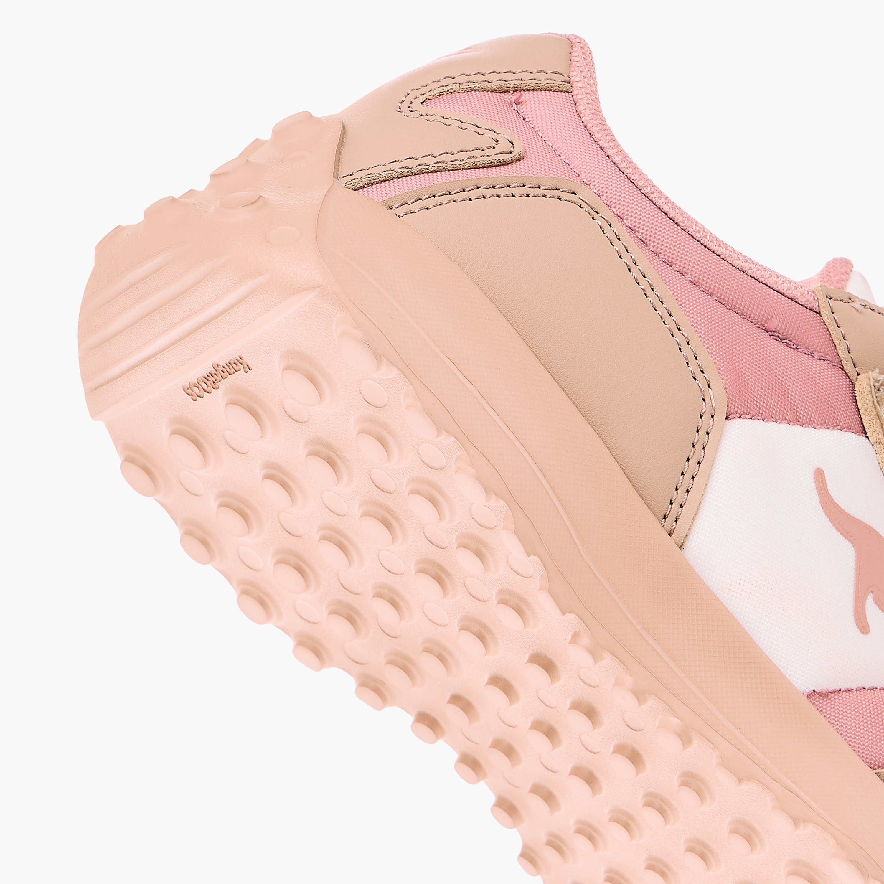 KangaROOS Girls' Panelled Sports Shoes with Hook and Loop Closure-girls-shoes-sneakers-image-5