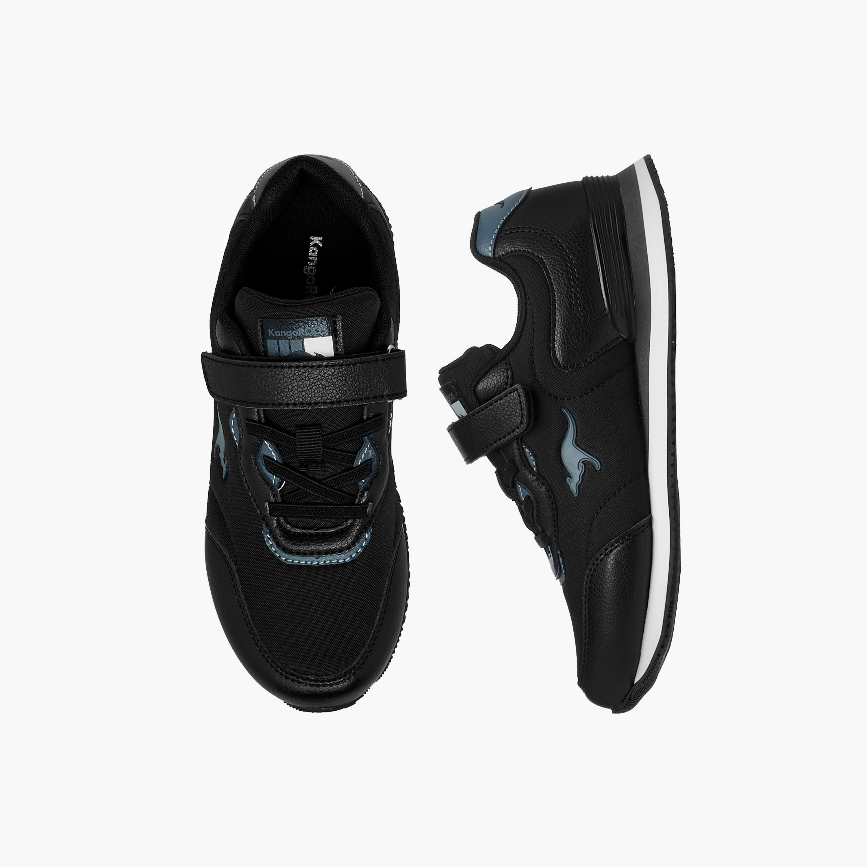 KangaROOS Boys' Panelled Sports Shoes with Hook and Loop Closure-sports-boys-shoes-image-1