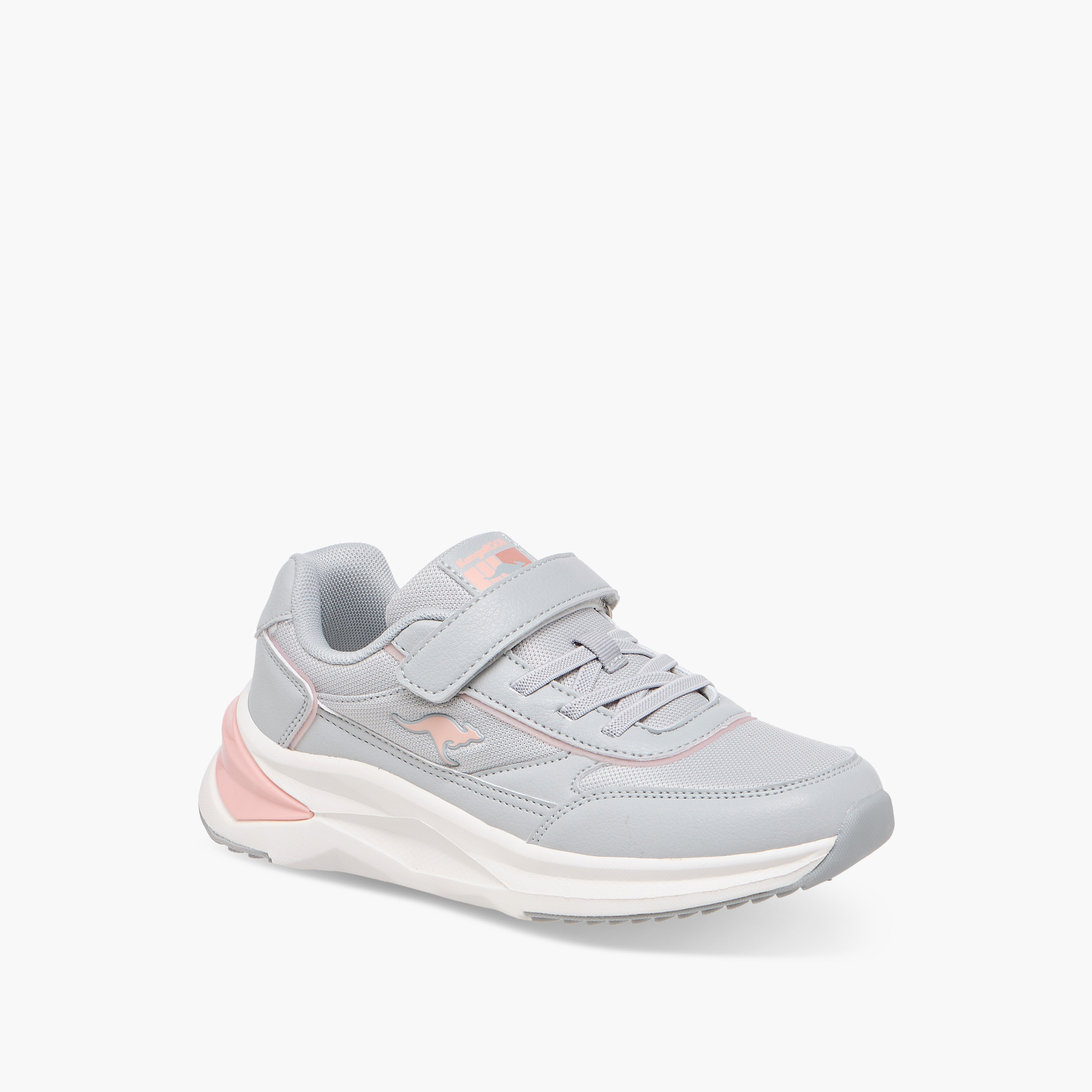 Kangaroos Girls Panelled Hook & Loop Walking Shoes-girls-shoes-sports-image-2