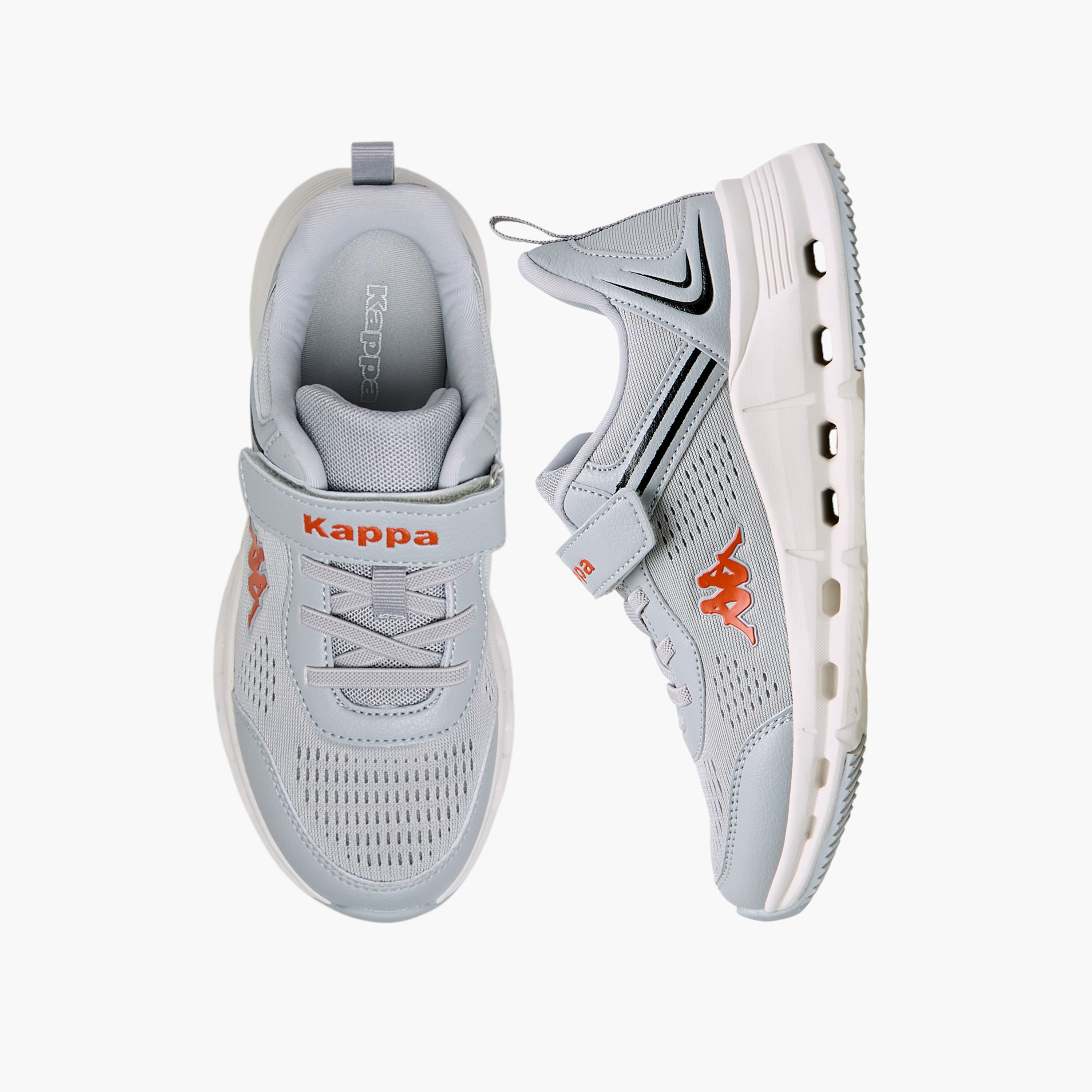 Kappa Kids' Logo Detail Sports Shoes with Hook and Loop Closure-boys-shoes-schoolshoes-image-1