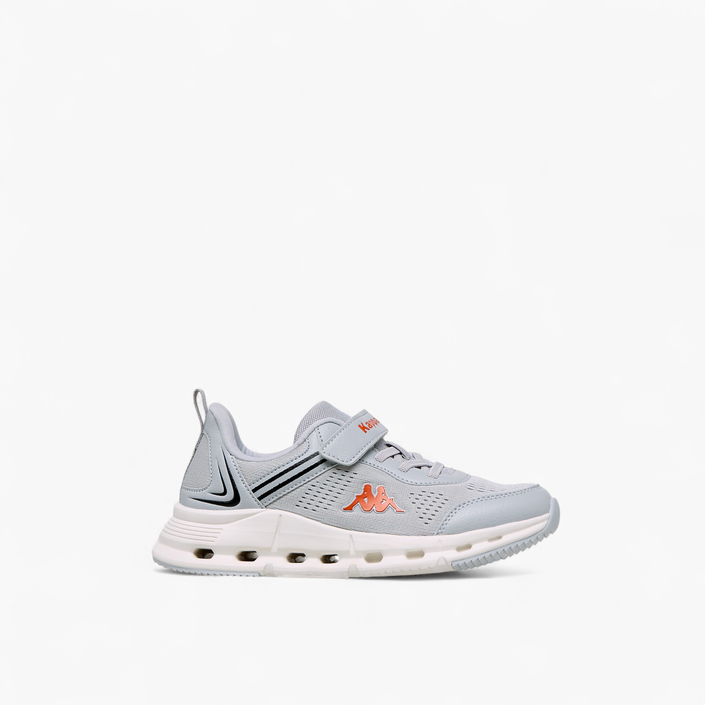 Kappa Kids' Logo Detail Sports Shoes with Hook and Loop Closure-boys-shoes-schoolshoes-image-3