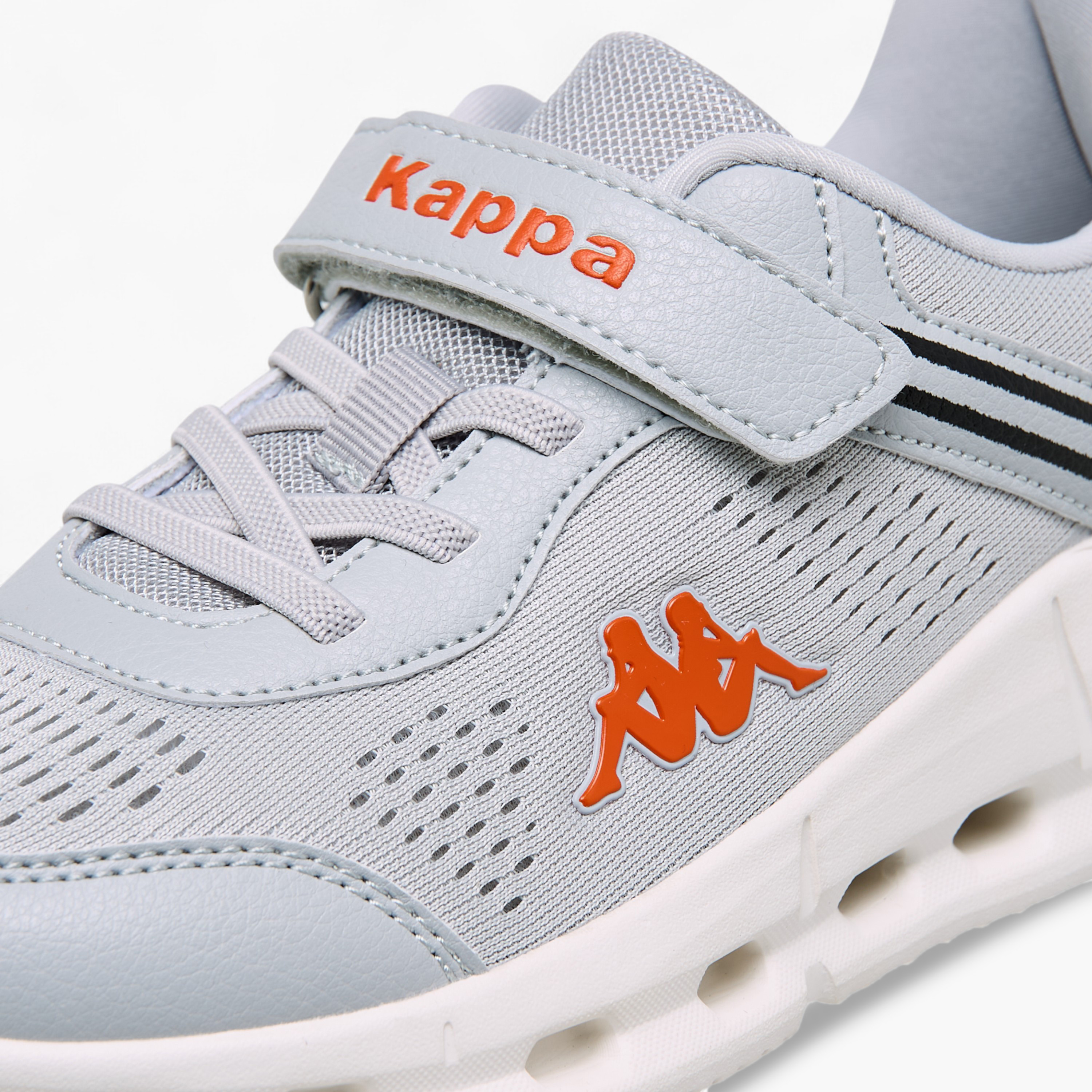 Kappa Kids' Logo Detail Sports Shoes with Hook and Loop Closure-boys-shoes-schoolshoes-image-4