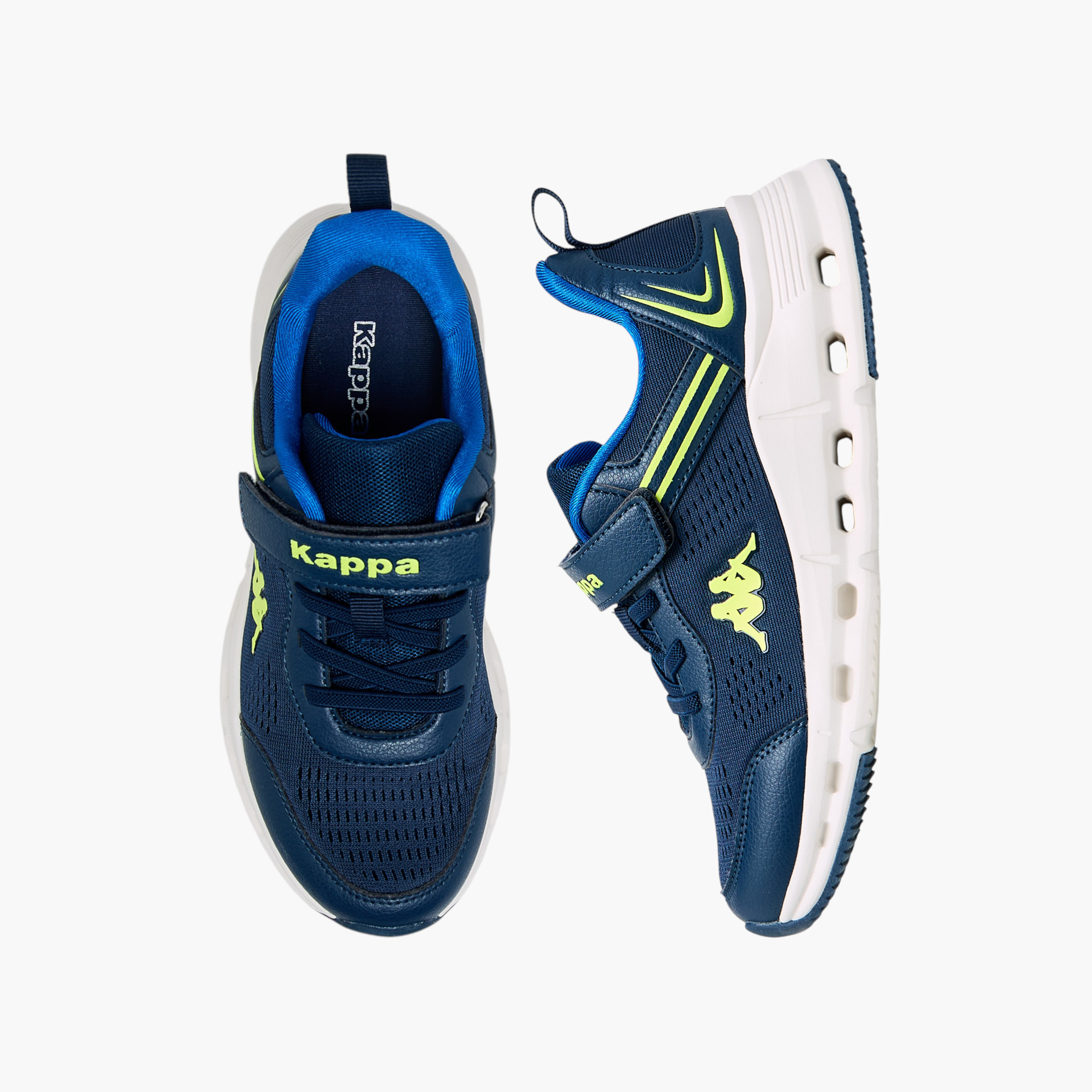 Kappa Kids' Logo Detail Sports Shoes with Hook and Loop Closure-boys-shoes-schoolshoes-image-1