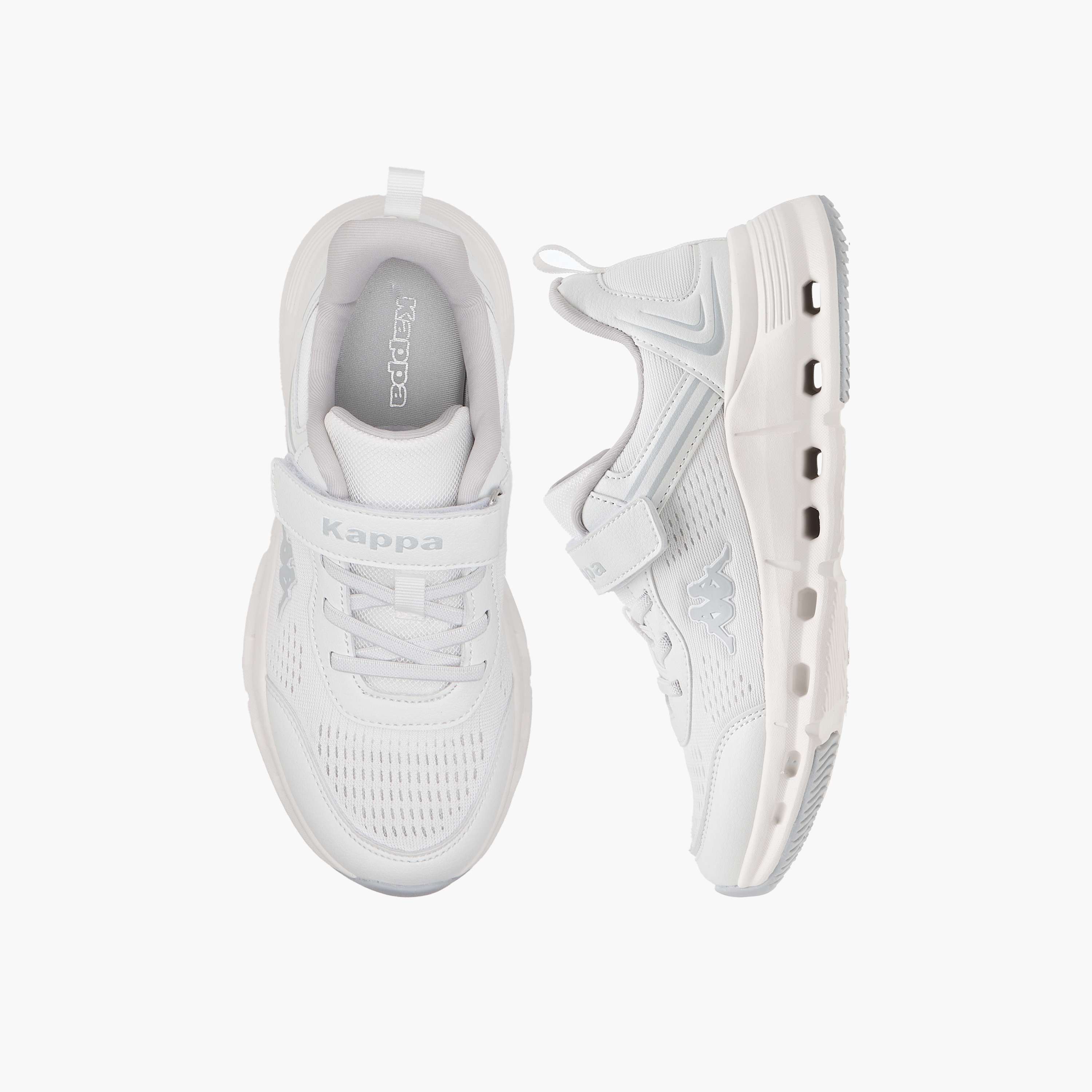 Kappa Kids' Logo Detail Sports Shoes with Hook and Loop Closure-boys-shoes-schoolshoes-image-1