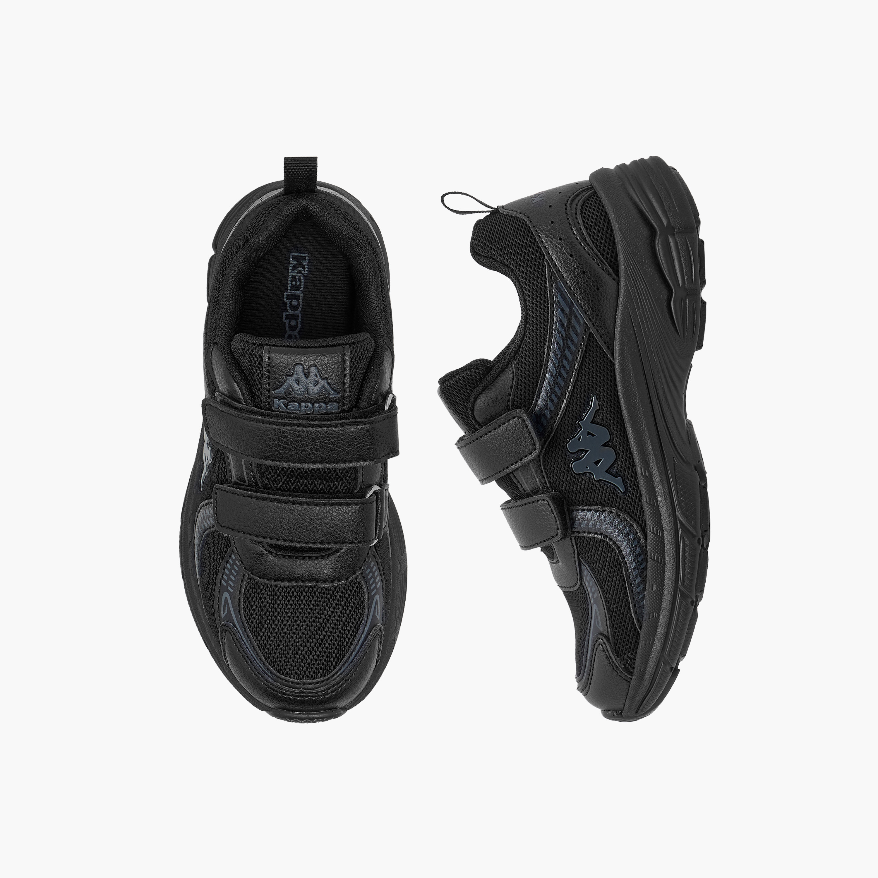 حذاء مدرسي بشعار وشريط إغلاق للأطفال من كابا-boys-shoes-schoolshoes-image-1