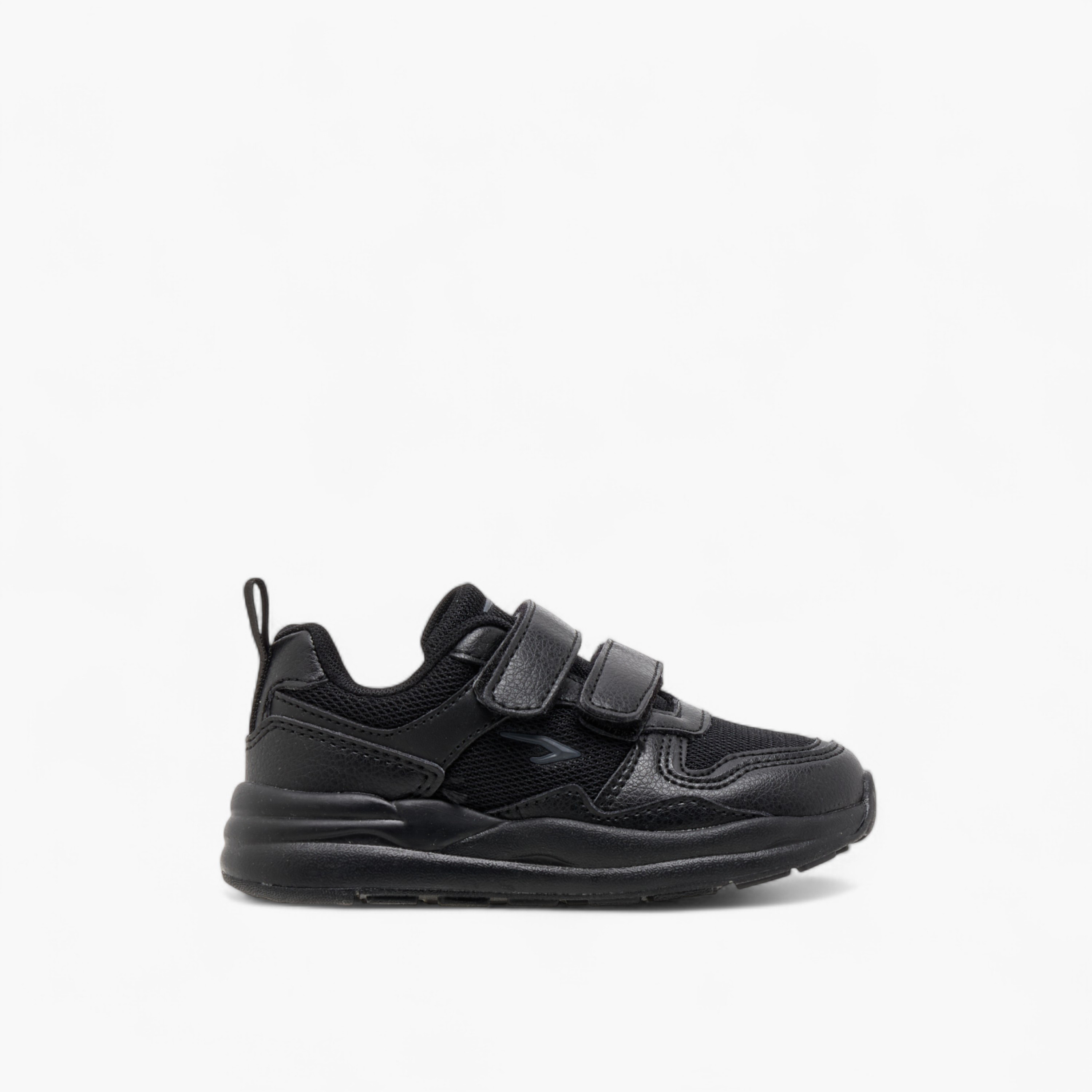 Dash Panelled School Shoes with Hook and Loop Closure-boys-shoes-sneakers-image-4