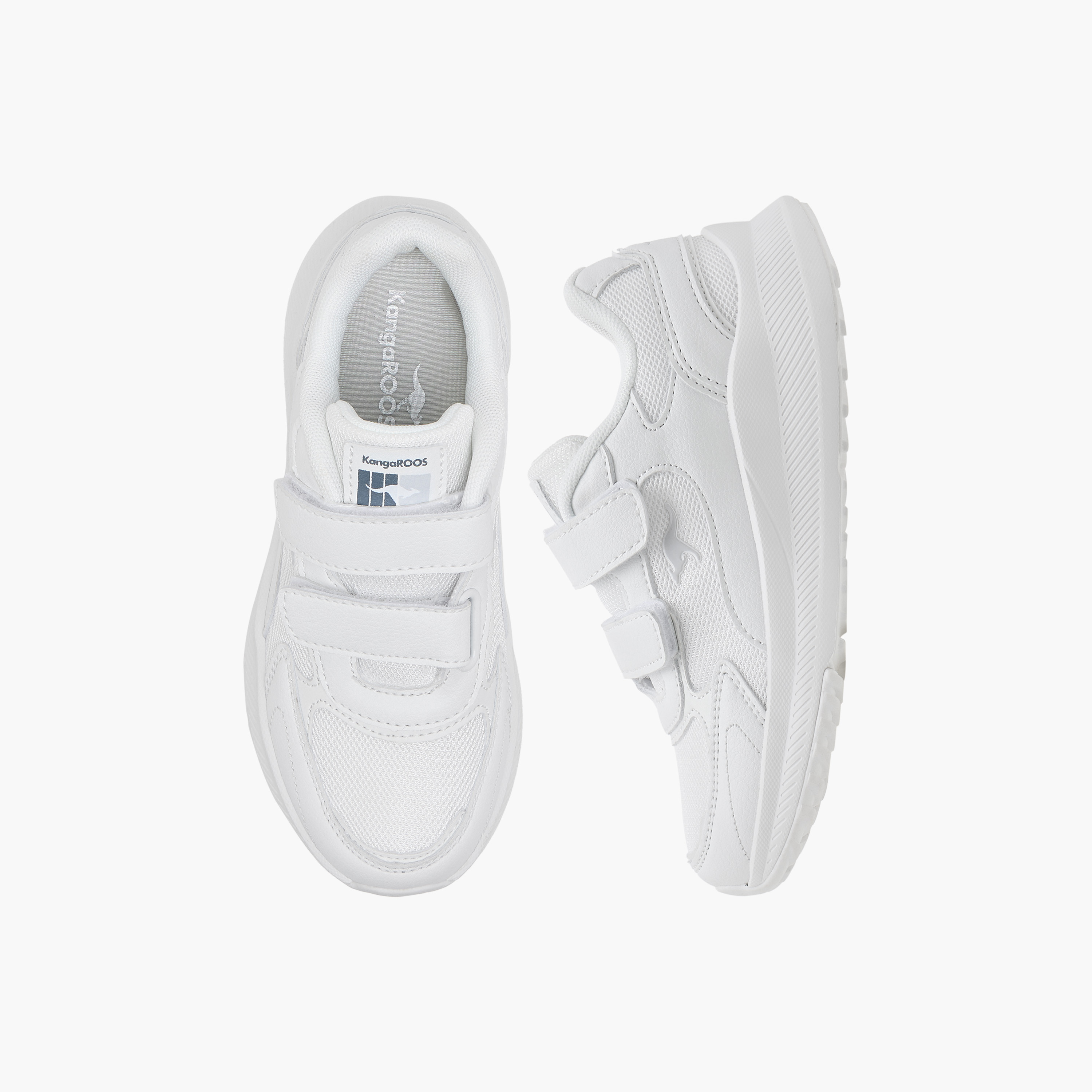 KangaROOS Unisex Logo Detail School Shoes with Hook and Loop Closure-boys-shoes-schoolshoes-image-1