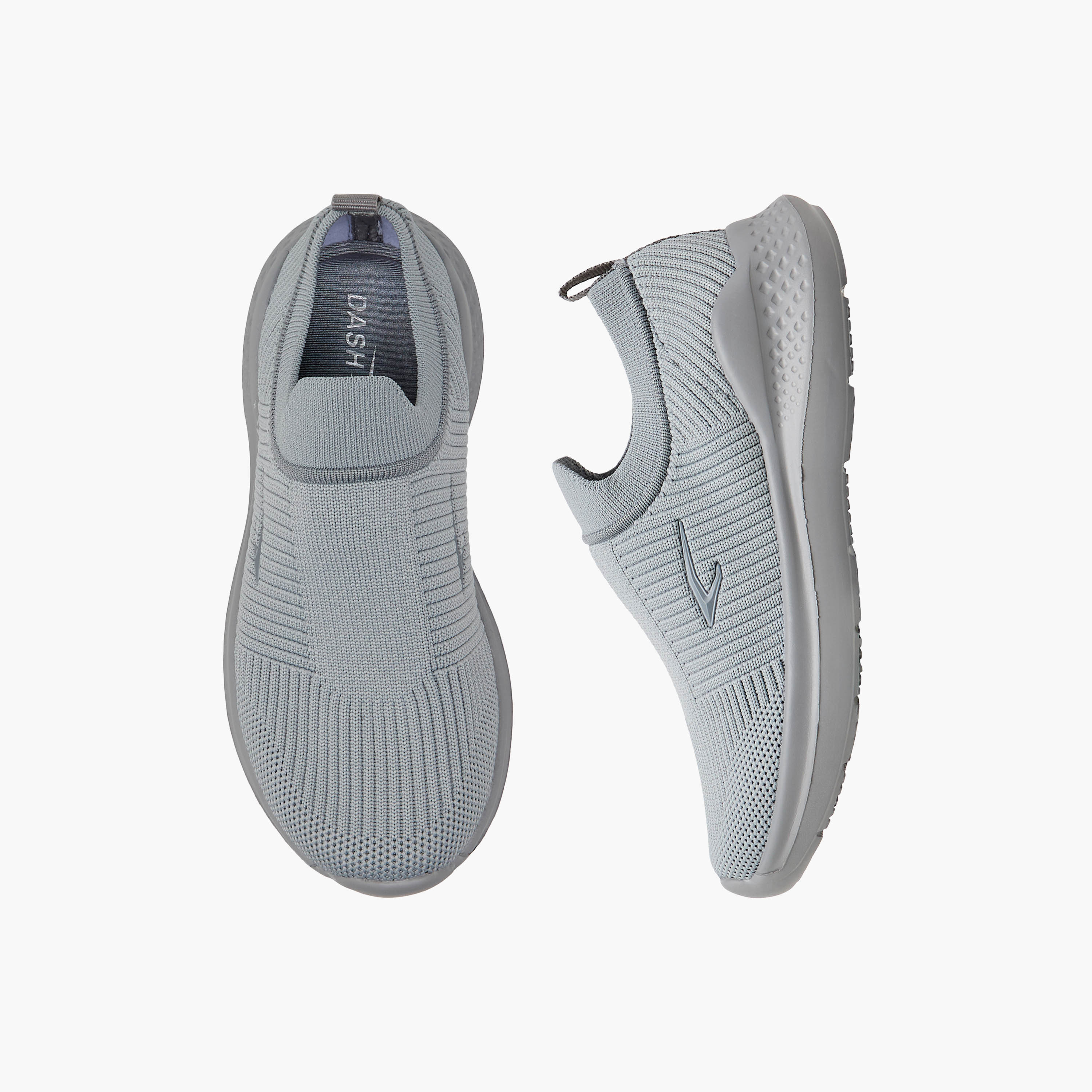 Dash Textured Slip-On Sports Shoes with Pull Tab-girls-shoes-sports-image-1