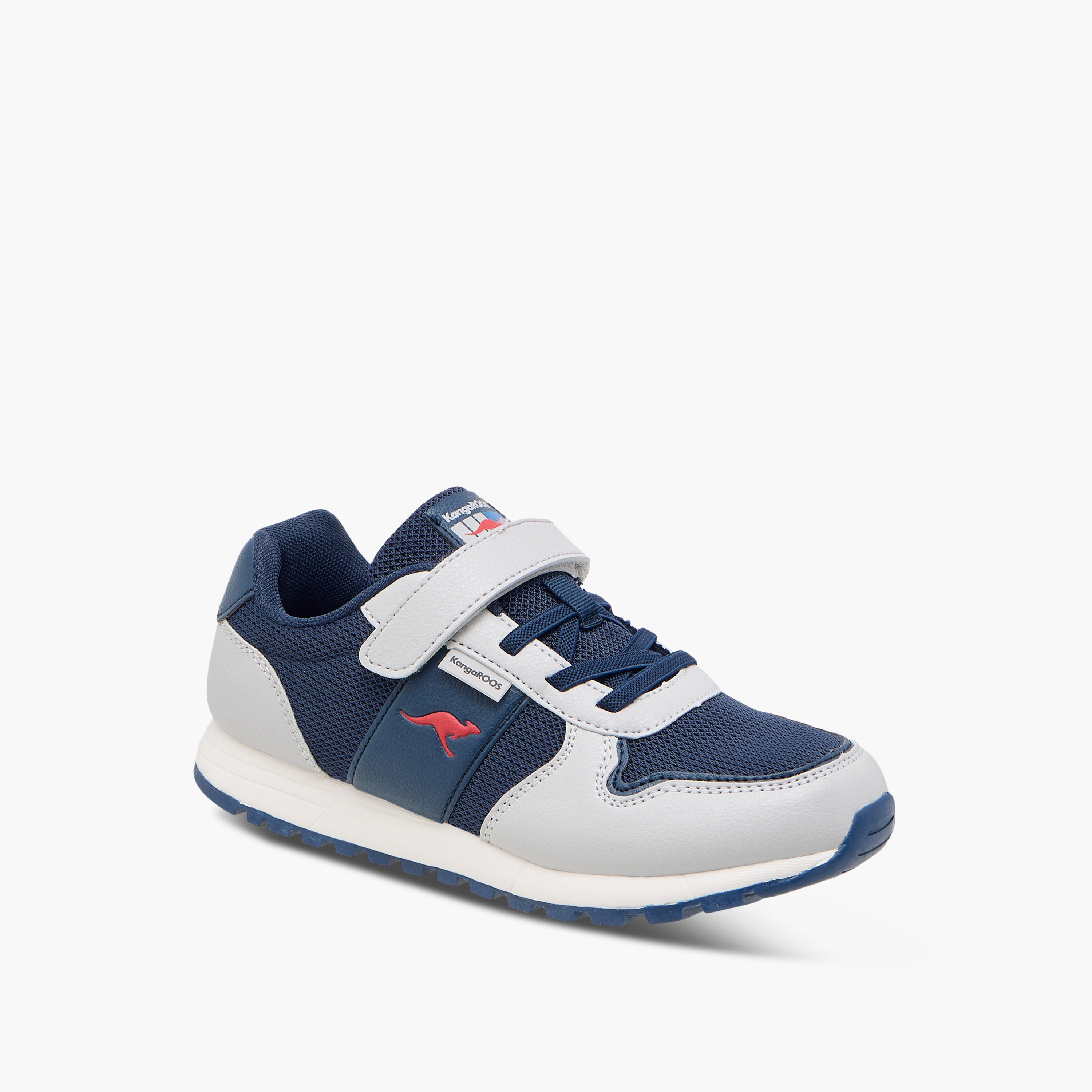 KangaROOS Kids' Logo Detail Sneakers with Hook and Loop Closure-boys-shoes-sneakers-image-2