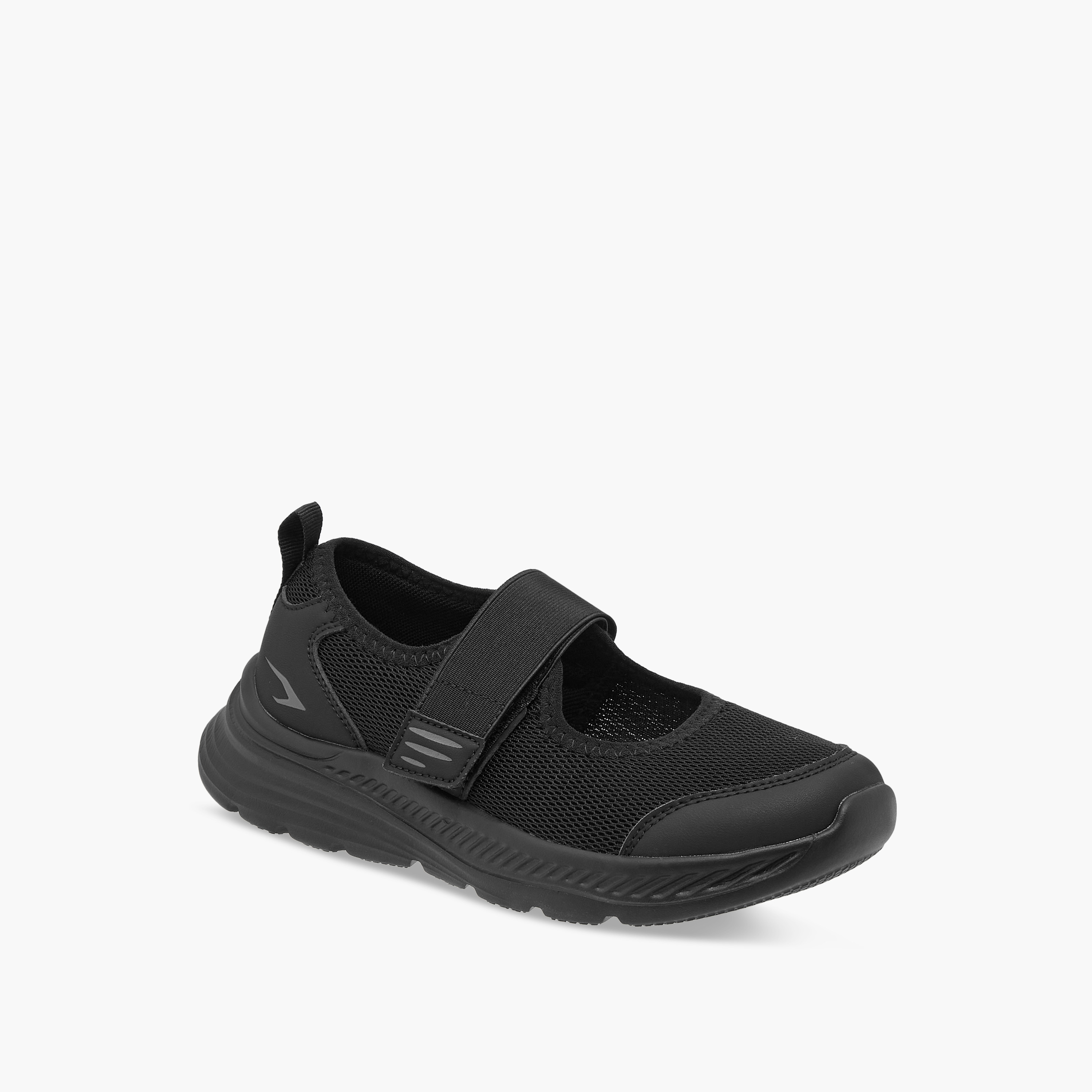 Dash Textured Mary Jane School Shoes with Hook and Loop Closure-girls-shoes-schoolshoes-image-2