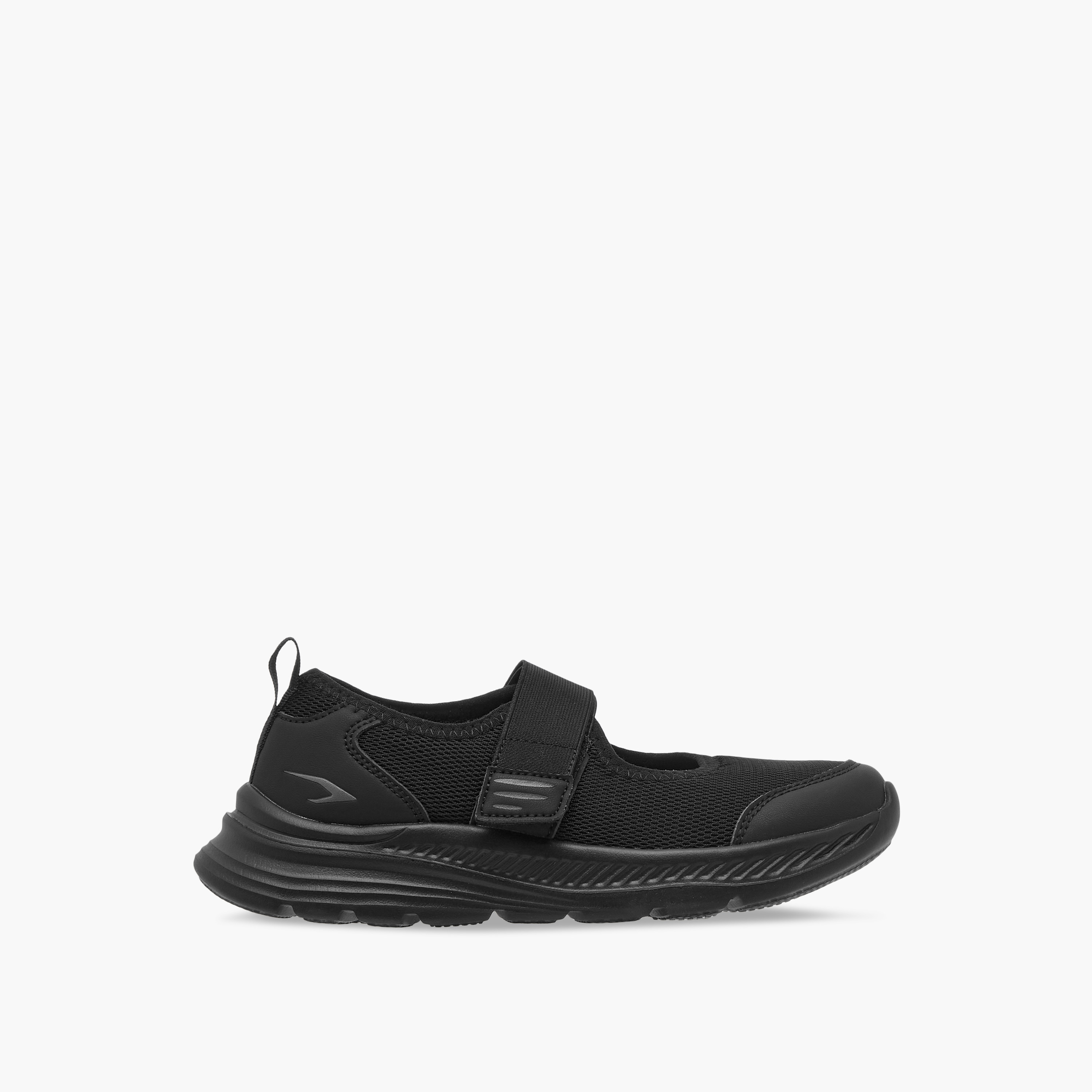 Dash Textured Mary Jane School Shoes with Hook and Loop Closure-girls-shoes-schoolshoes-image-3