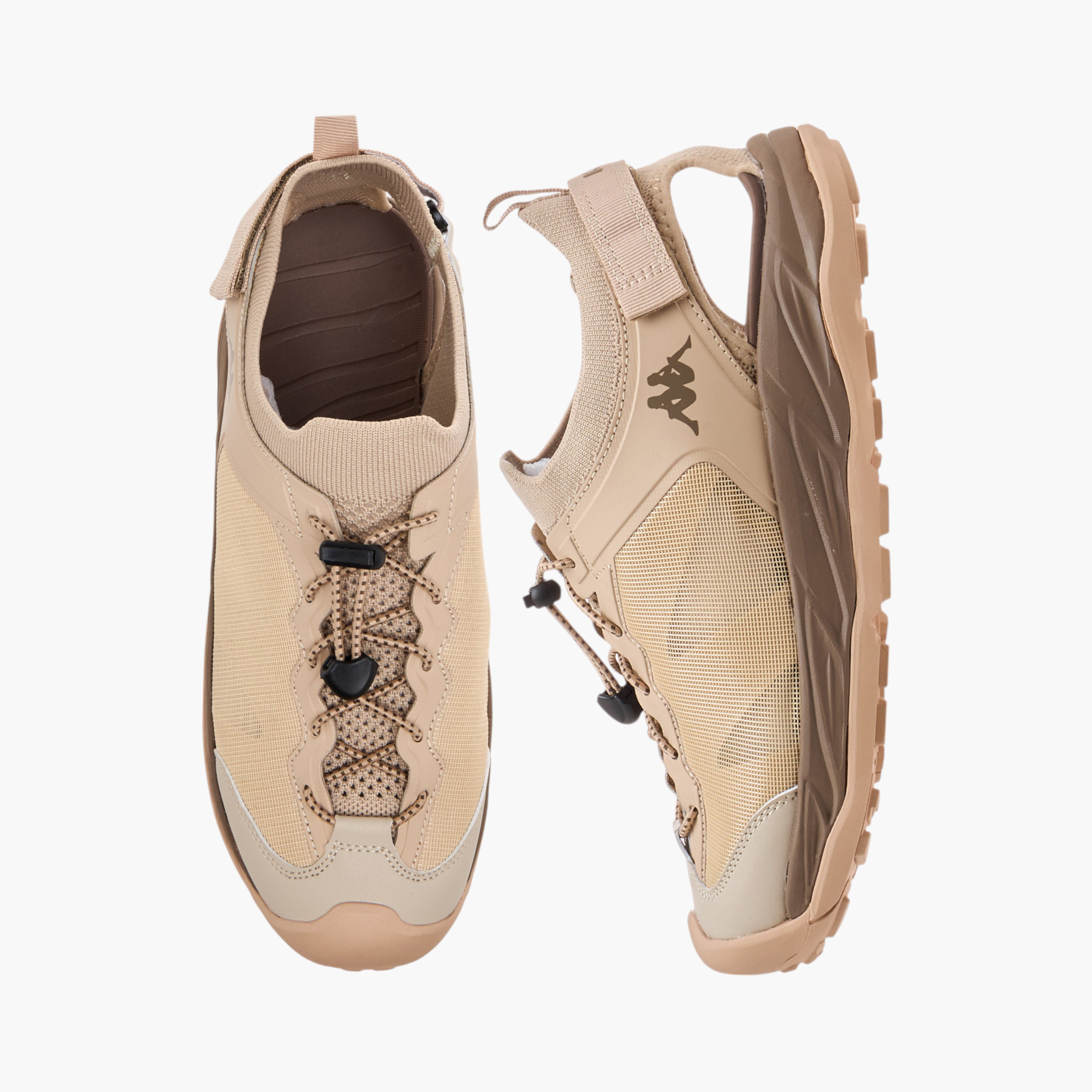 Kappa Men's Logo Print Sneakers with Hook and Loop Closure-men-shoes-sneakers-image-1