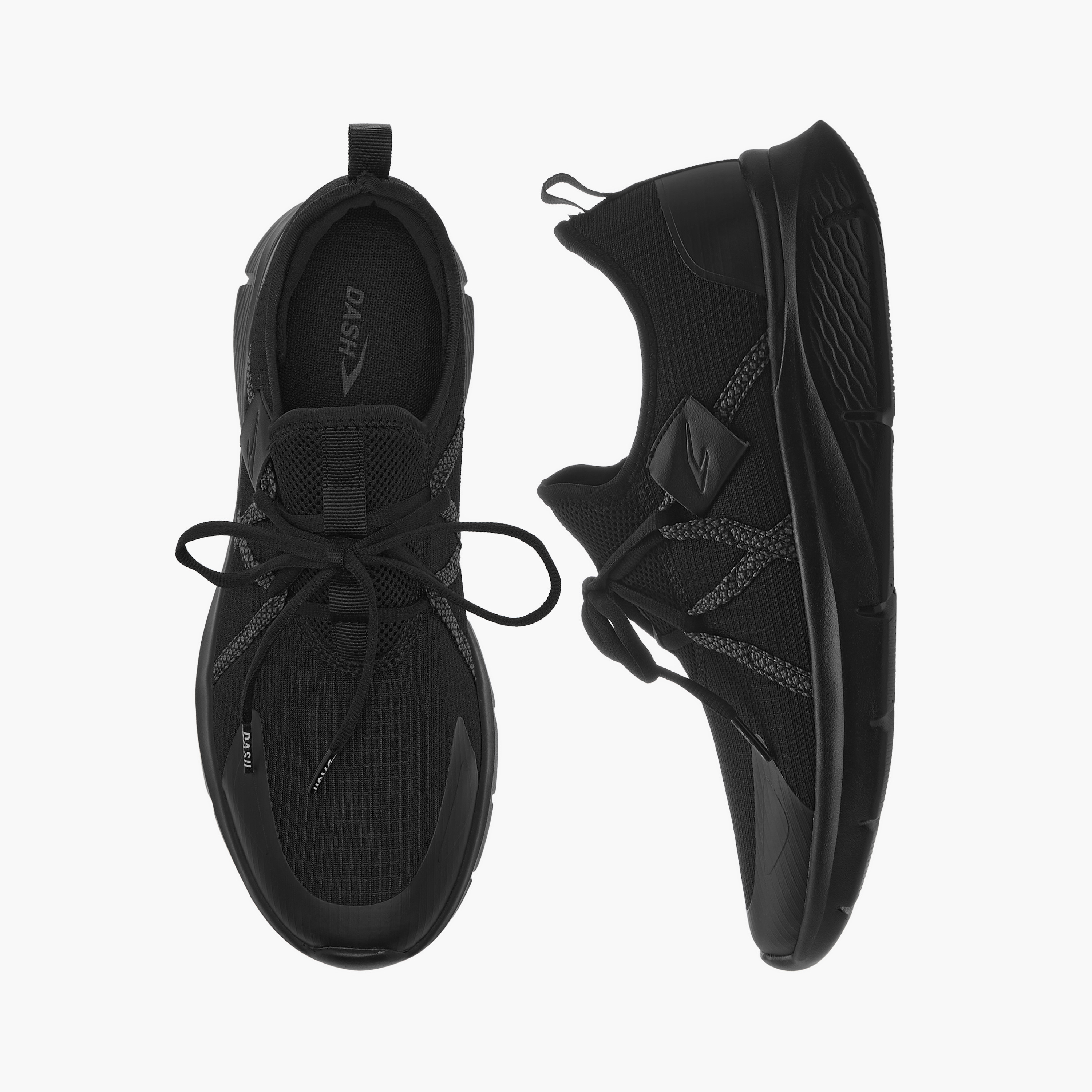 Dash Textured Lace-Up Sports Shoes-sports-men-shoes-image-1