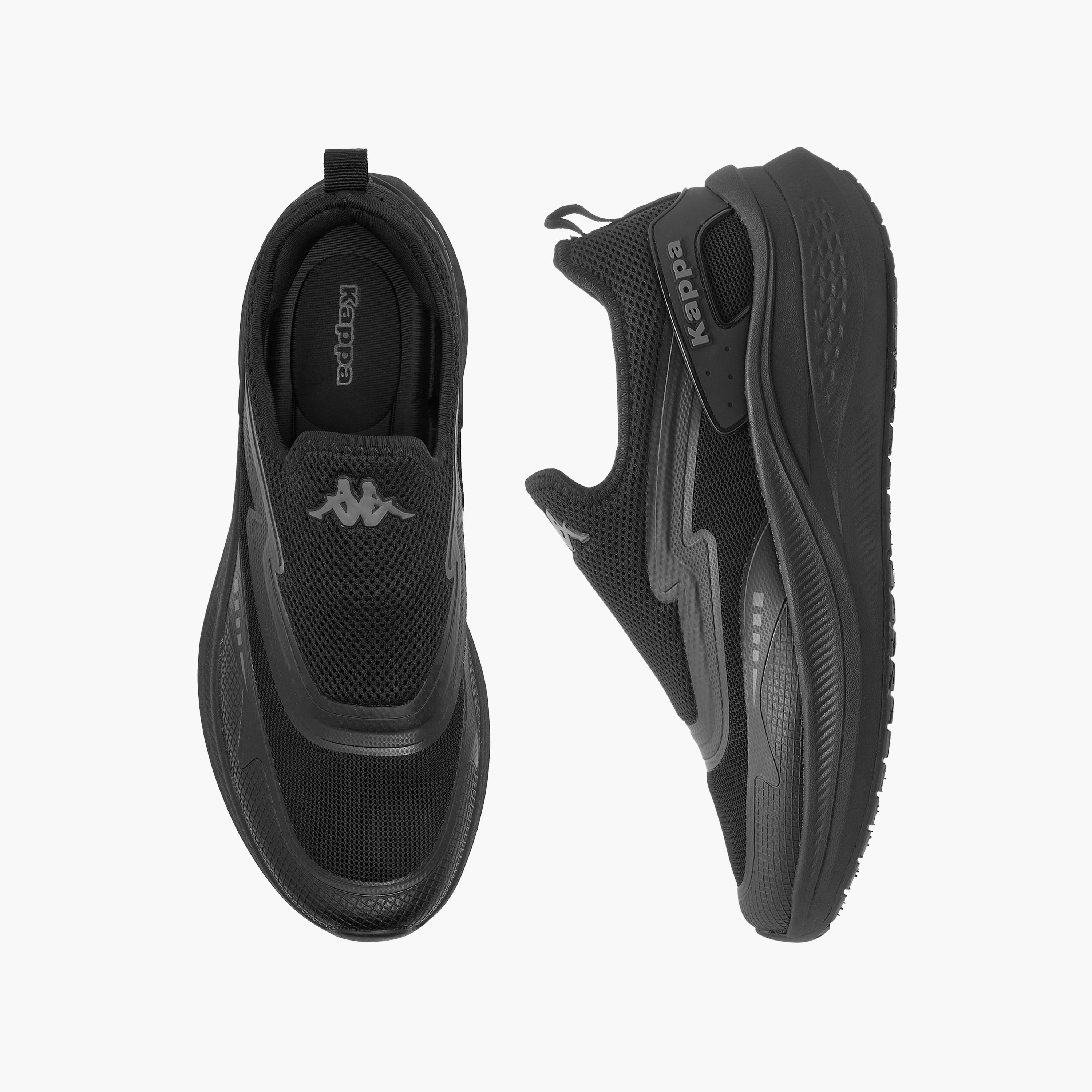Kappa Men's Logo Print Slip-On Sports Shoes with Pull Tab-sports-men-shoes-image-1