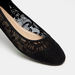 Celeste Women's Lace Textured Slip-On Round Toe Ballerina Shoes-Women%27s Ballerinas-thumbnail-3