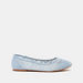 Celeste Women's Lace Textured Slip-On Round Toe Ballerina Shoes-Women%27s Ballerinas-thumbnail-2