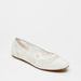 Celeste Women's Lace Textured Slip-On Round Toe Ballerina Shoes-Women%27s Ballerinas-thumbnail-0