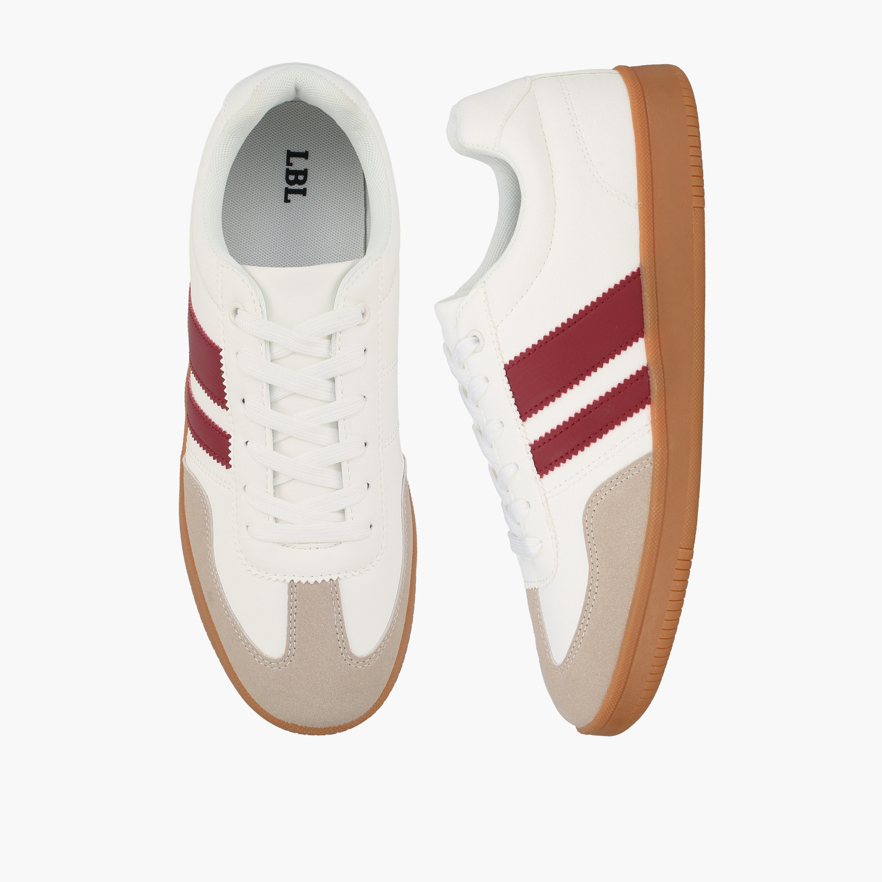 LBL by Shoexpress Men Striped Lace-Up Ankle Sneakers-men-shoes-sneakers-image-1