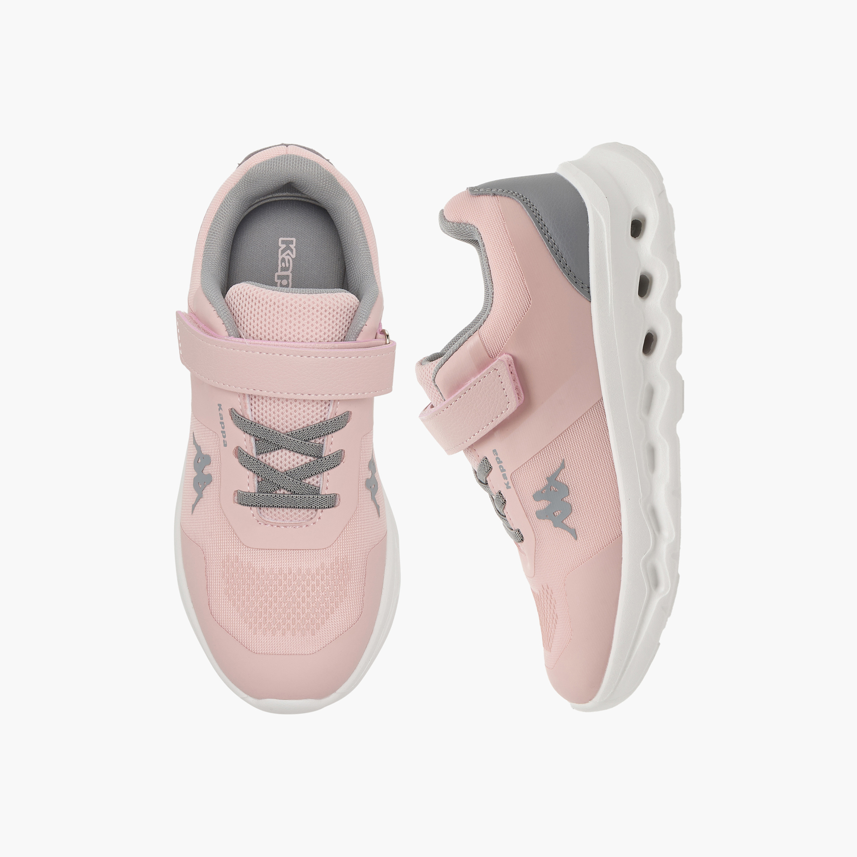 حذاء رياضي بشريط إغلاق لاصق وطبعات شعار للبنات من كابا-girls-shoes-sports-image-1