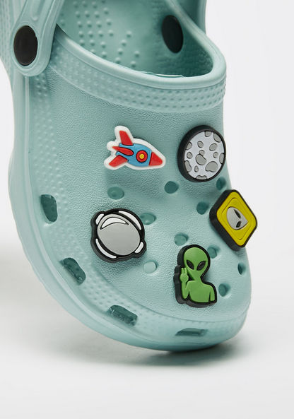 Aqua Clogs with Applique Detail-Boy%27s Flip Flops & Beach Slippers-image-3