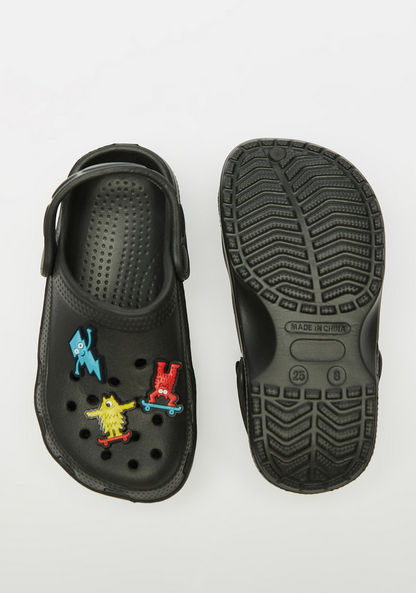Aqua Embossed Clogs-Boy%27s Flip Flops & Beach Slippers-image-4