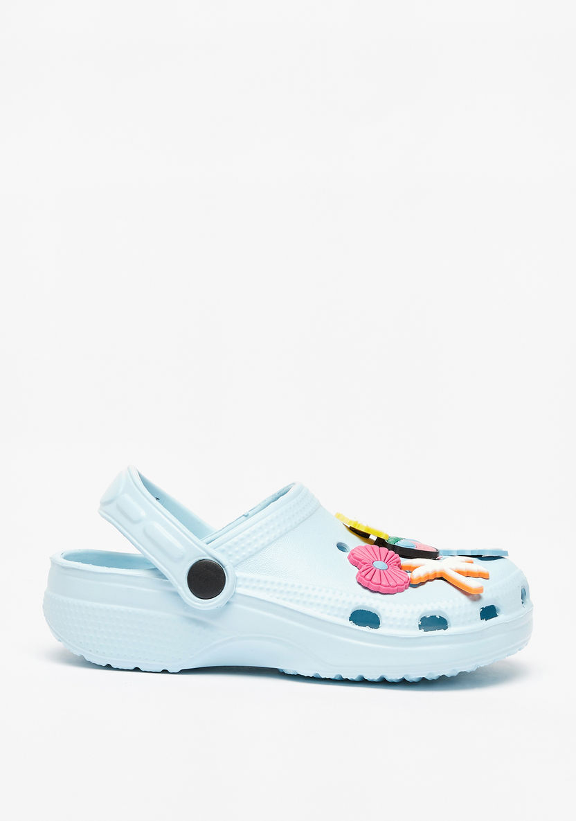 Aqua Embellished Slip-On Clogs-Girl%27s Flip Flops & Beach Slippers-image-2