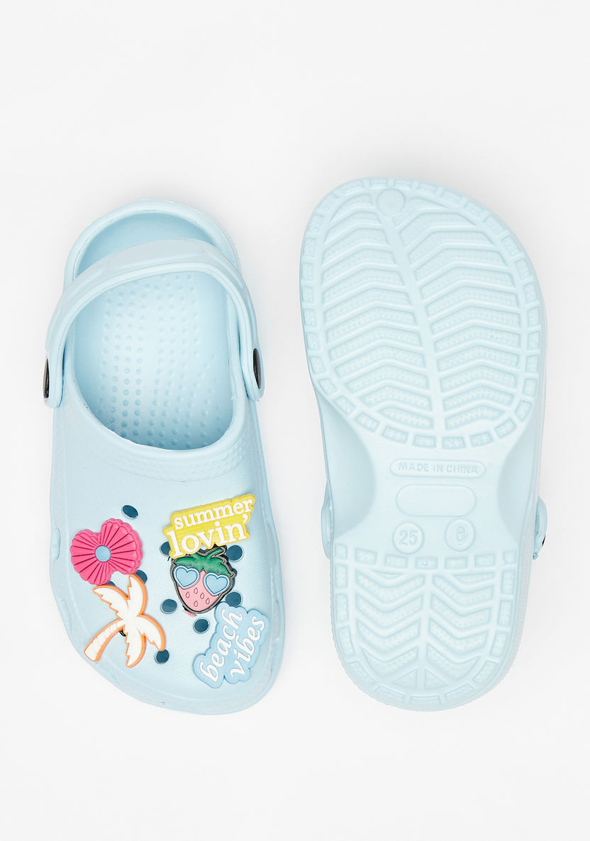 Aqua Embellished Slip-On Clogs-Girl%27s Flip Flops & Beach Slippers-image-3