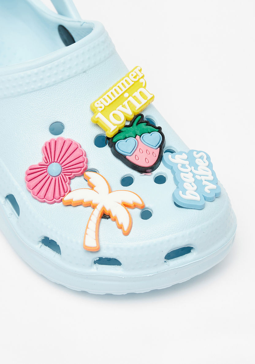 Aqua Embellished Slip-On Clogs-Girl%27s Flip Flops & Beach Slippers-image-4
