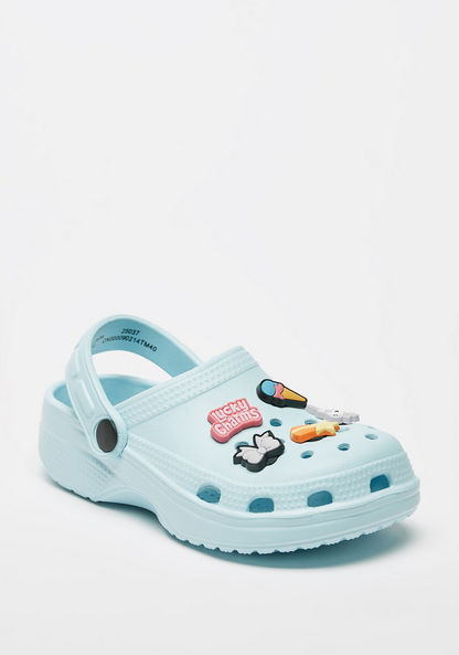 Aqua Embellished Clogs-Girl%27s Flip Flops & Beach Slippers-image-1