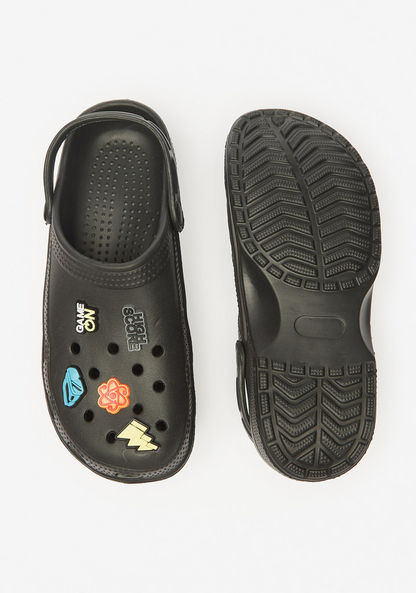 Aqua Embellished Clogs-Boy%27s Flip Flops & Beach Slippers-image-4
