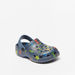 Aqua Printed Slip-On Clogs-Boy%27s Flip Flops & Beach Slippers-thumbnail-0