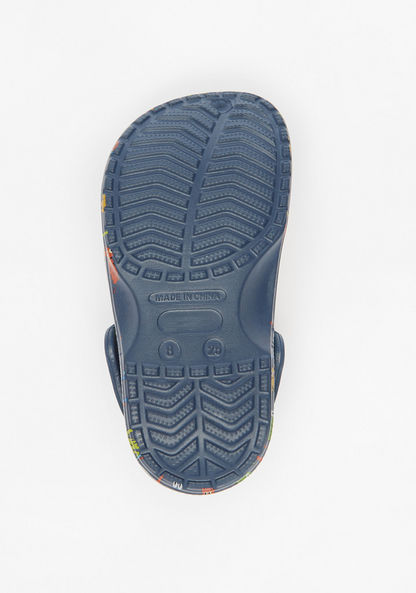 Aqua Printed Slip-On Clogs-Boy%27s Flip Flops & Beach Slippers-image-4