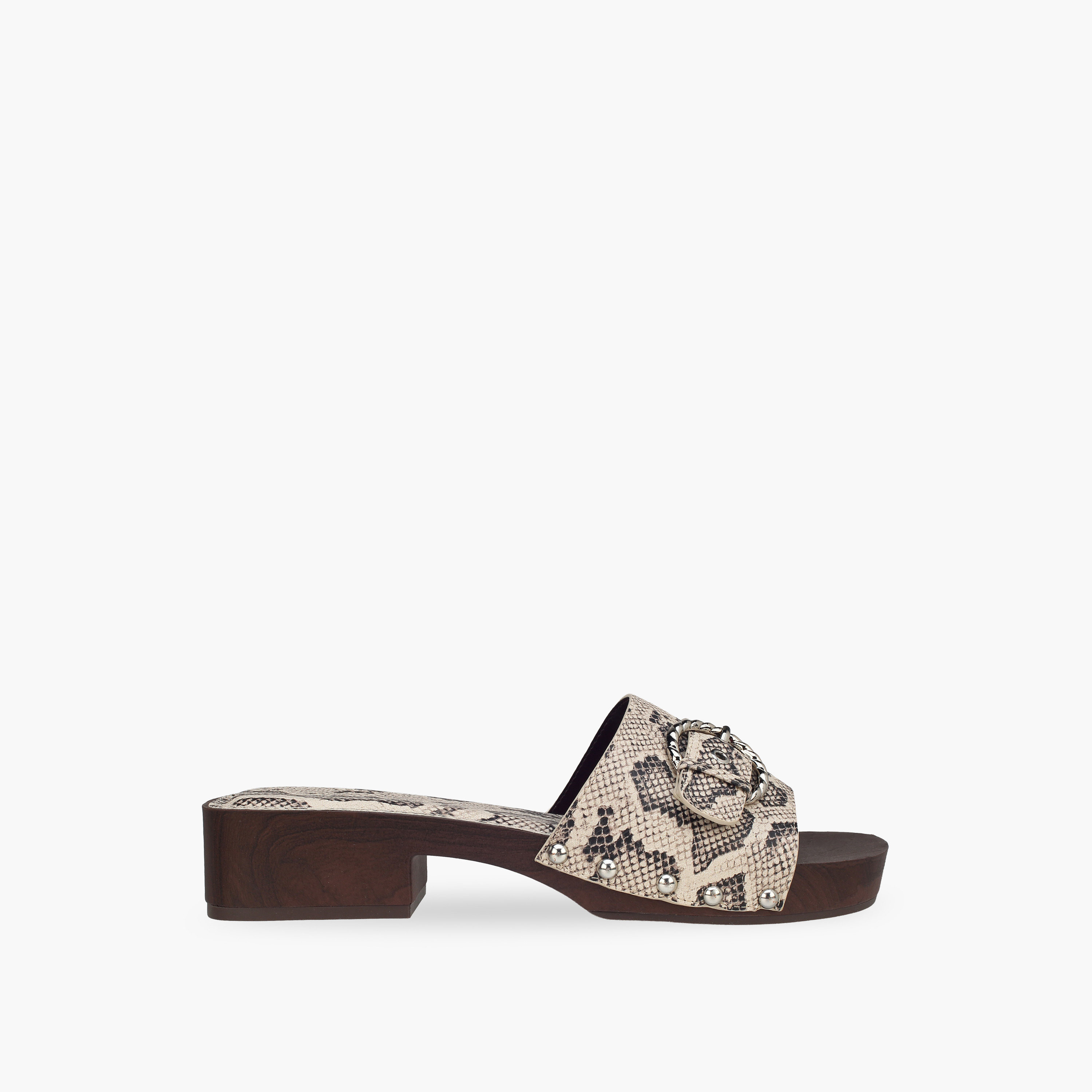 Surestep Women Lightweight Buckle Accent Block Heel Sandals with Studded Trim-women-shoes-sandals-heeled-image-3