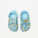 Aqua All-Over Graphic Print Clogs-Boy%27s Flip Flops & Beach Slippers-thumbnail-0