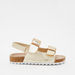 Textured Sandals with Buckle Accent and Hook and Loop Closure-Girl%27s Sandals-thumbnailMobile-0