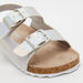 Textured Sandals with Buckle Accent and Hook and Loop Closure-Girl%27s Sandals-thumbnailMobile-3